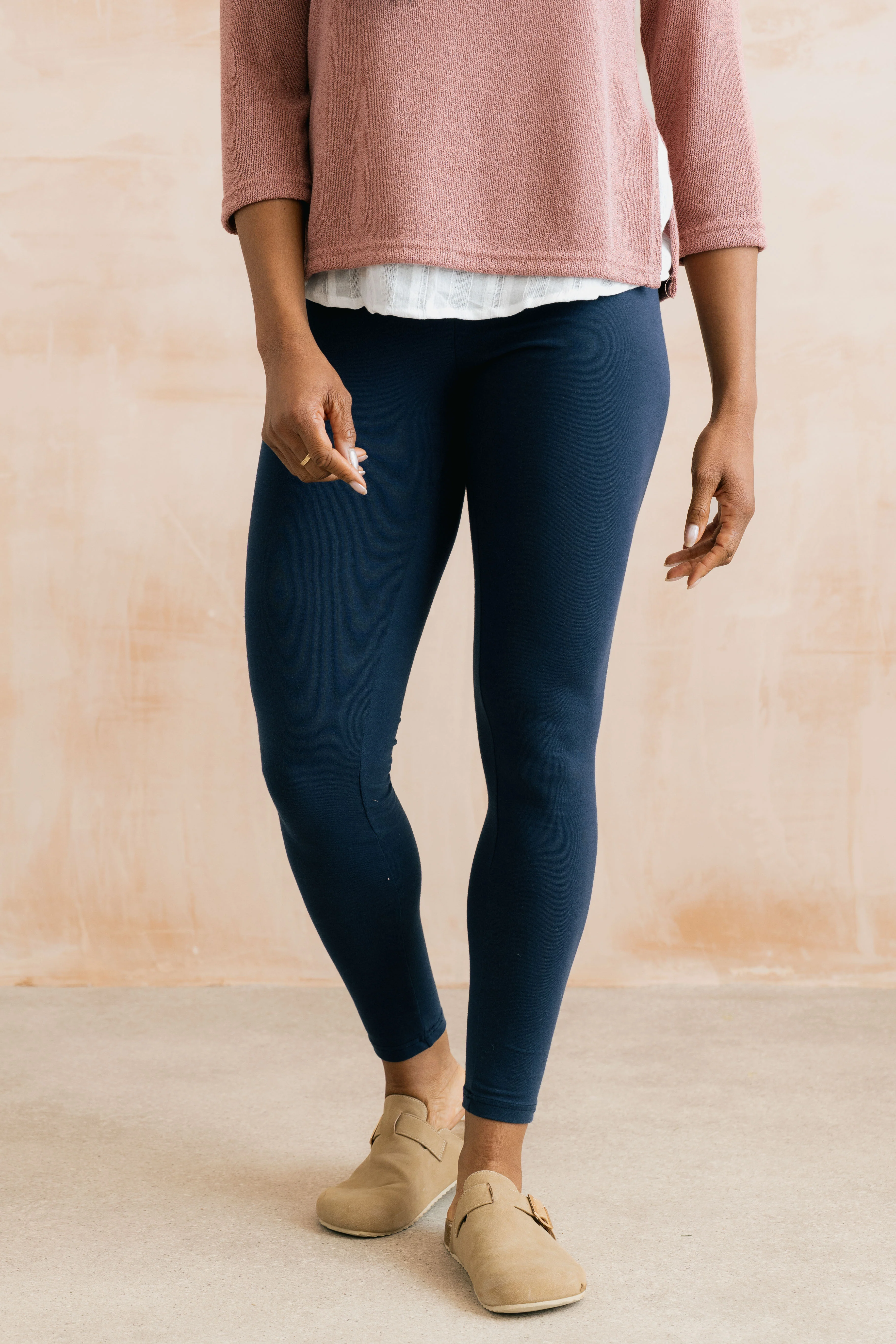 Full Length Leggings Navy - Image 5