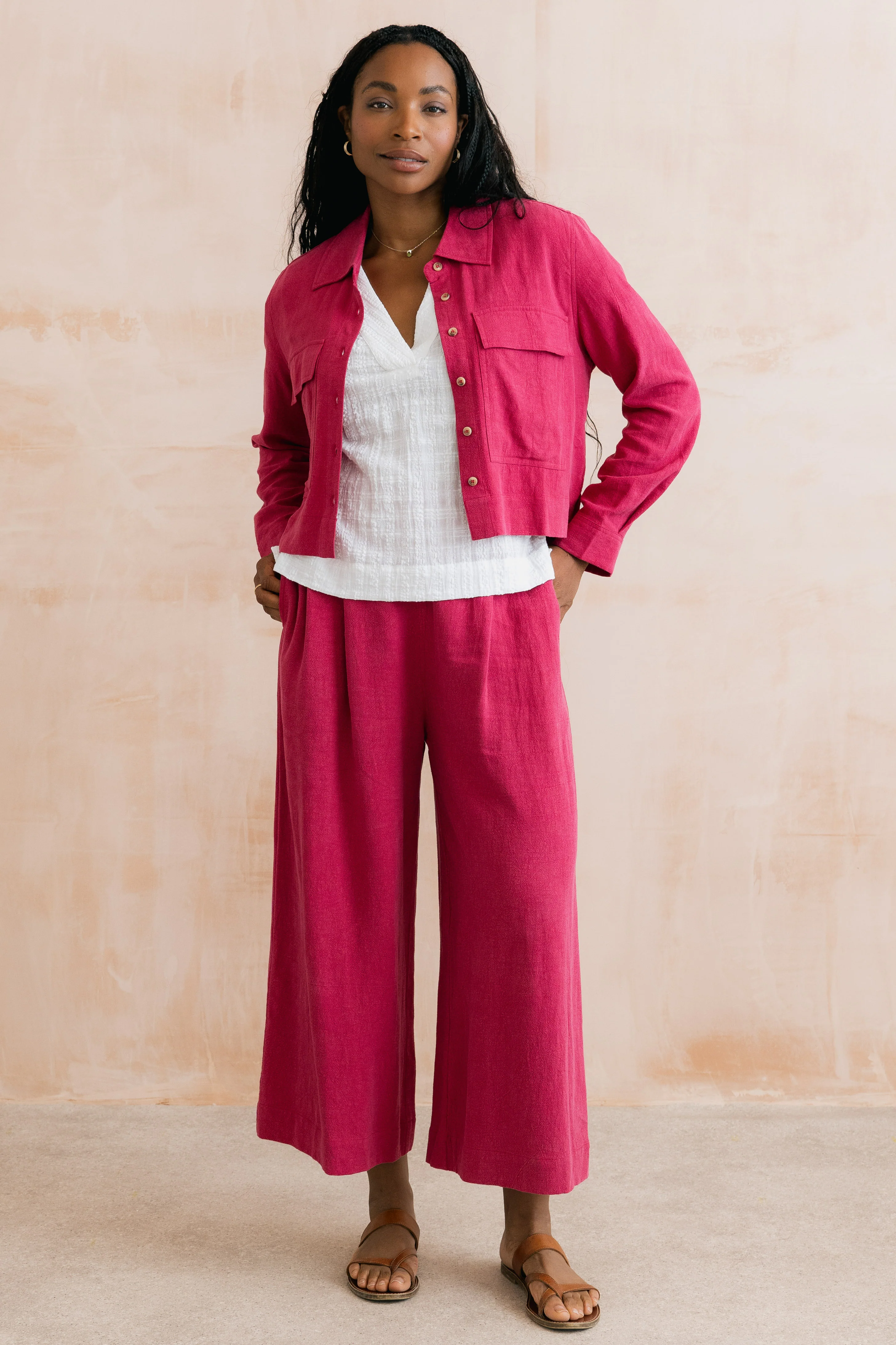 Grasslands Linen Blend Jacket Boysenberry - Image 3