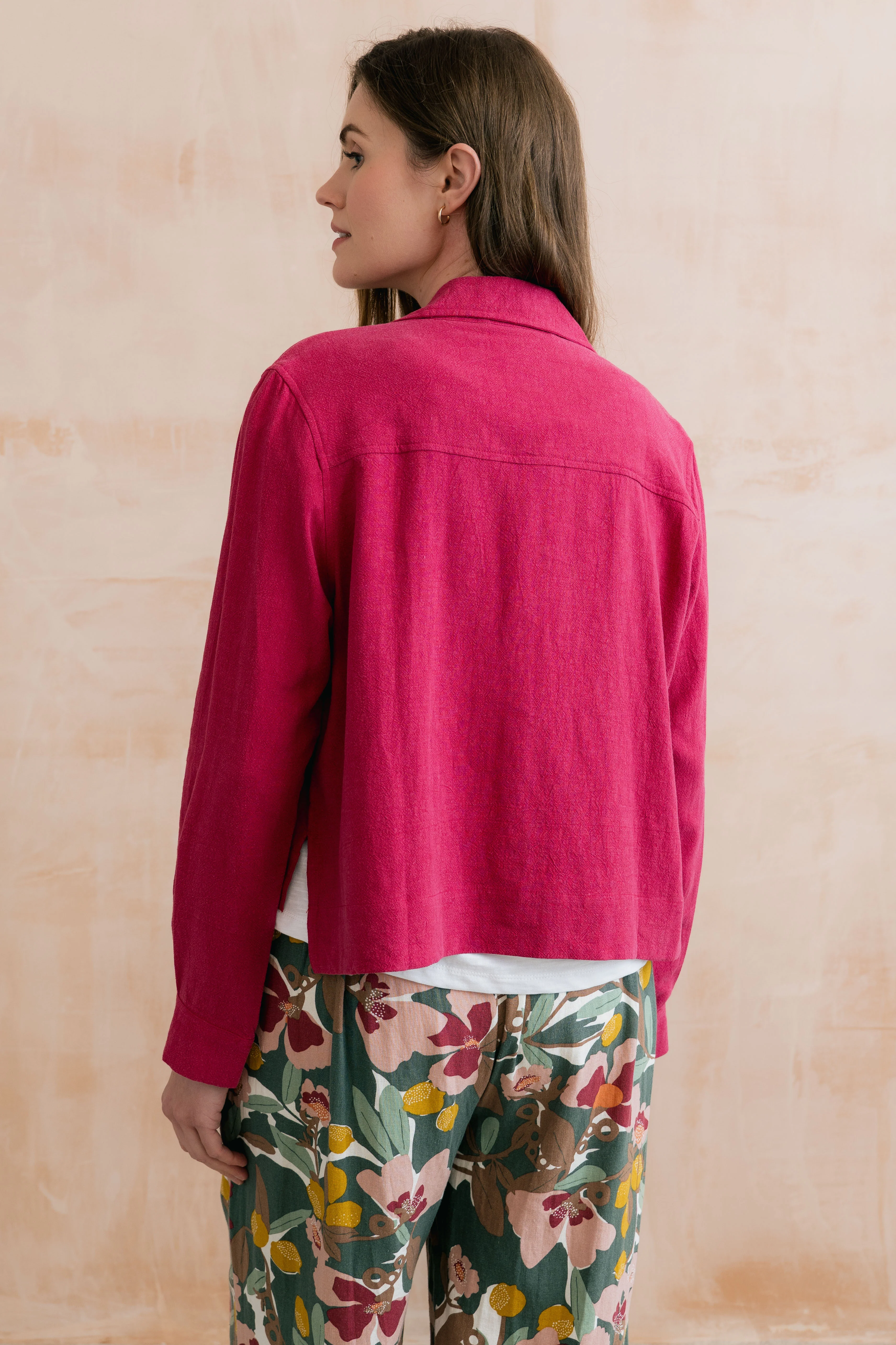 Grasslands Linen Blend Jacket Boysenberry - Image 4