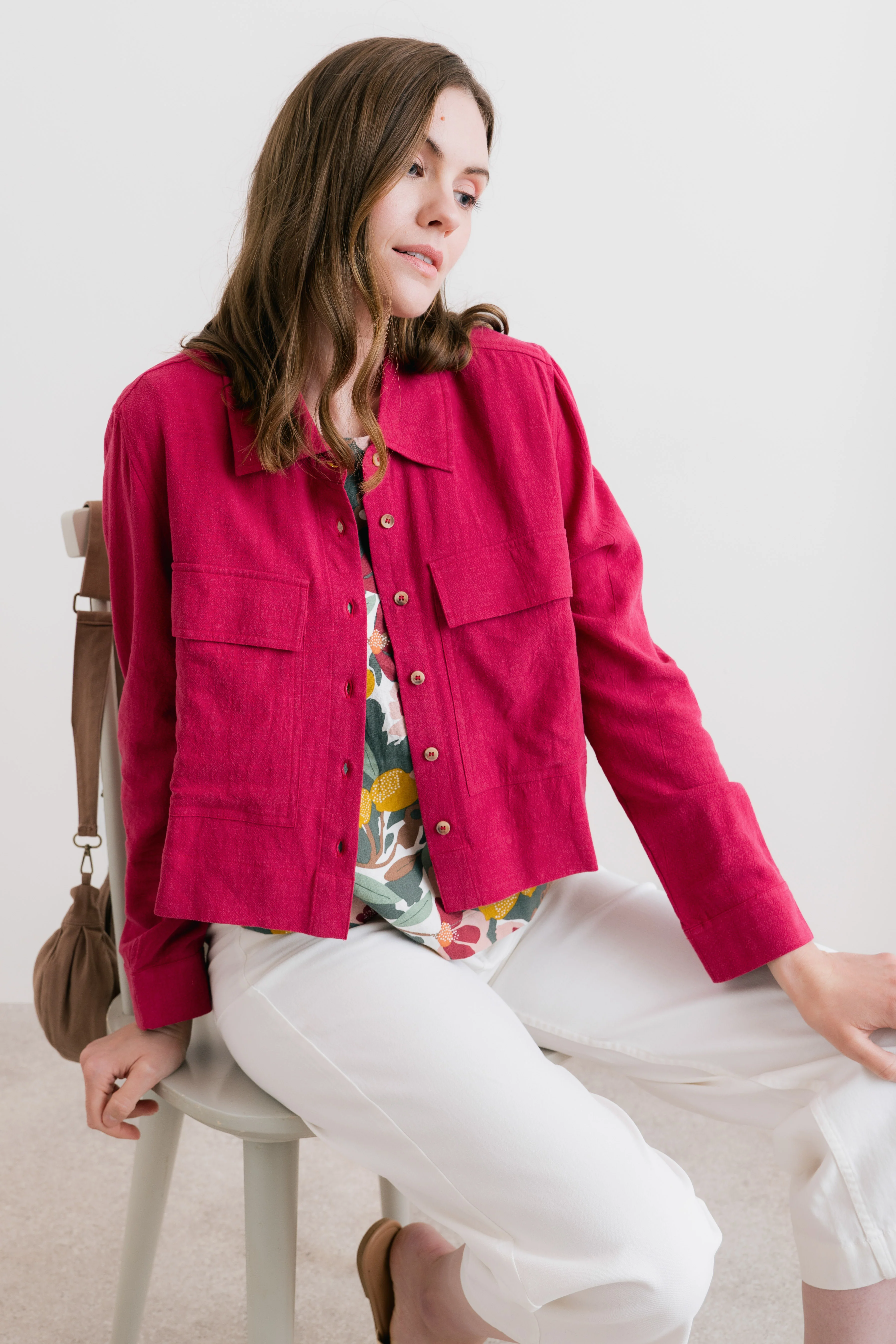 Grasslands Linen Blend Jacket Boysenberry - Image 5