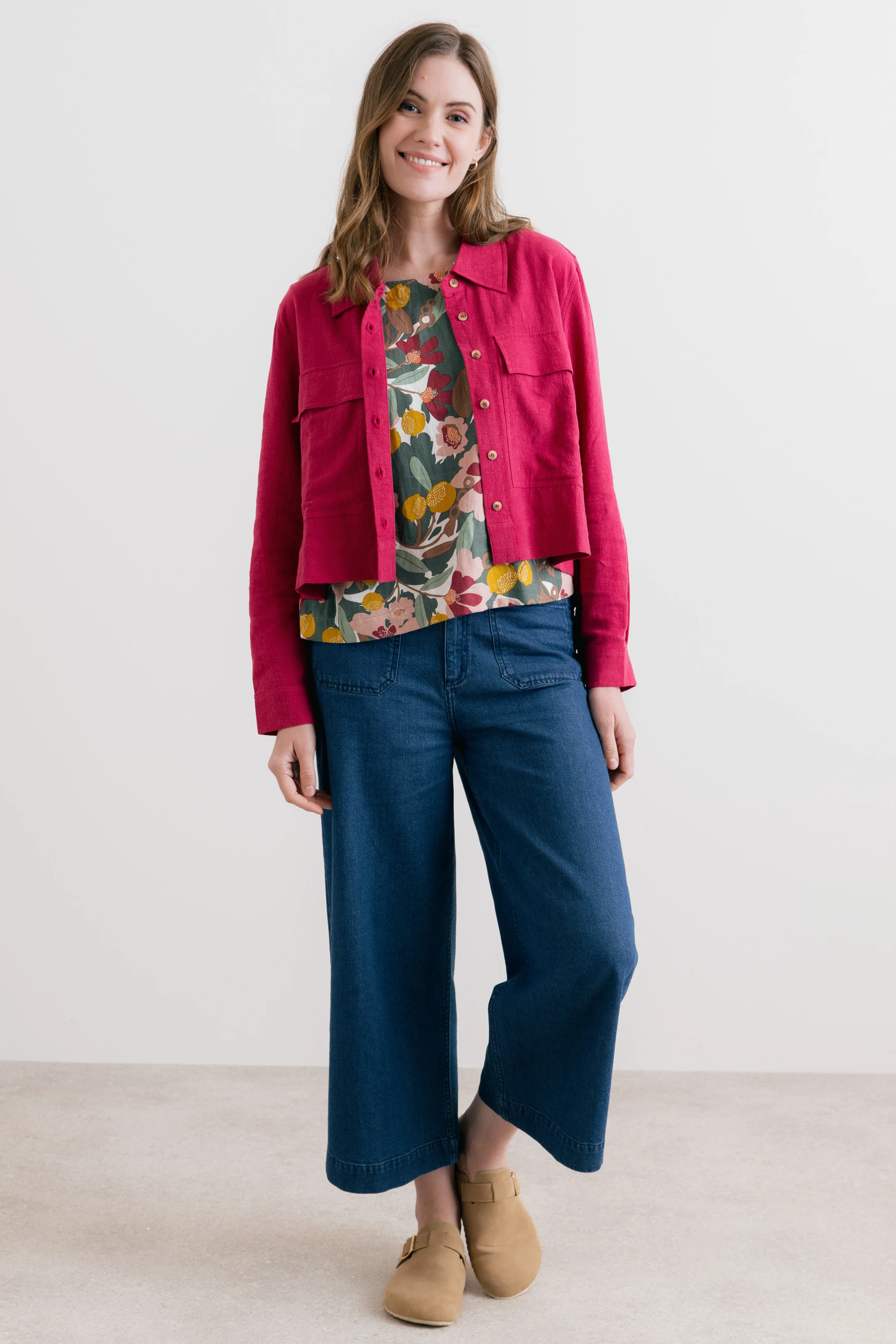 Grasslands Linen Blend Jacket Boysenberry - Image 6