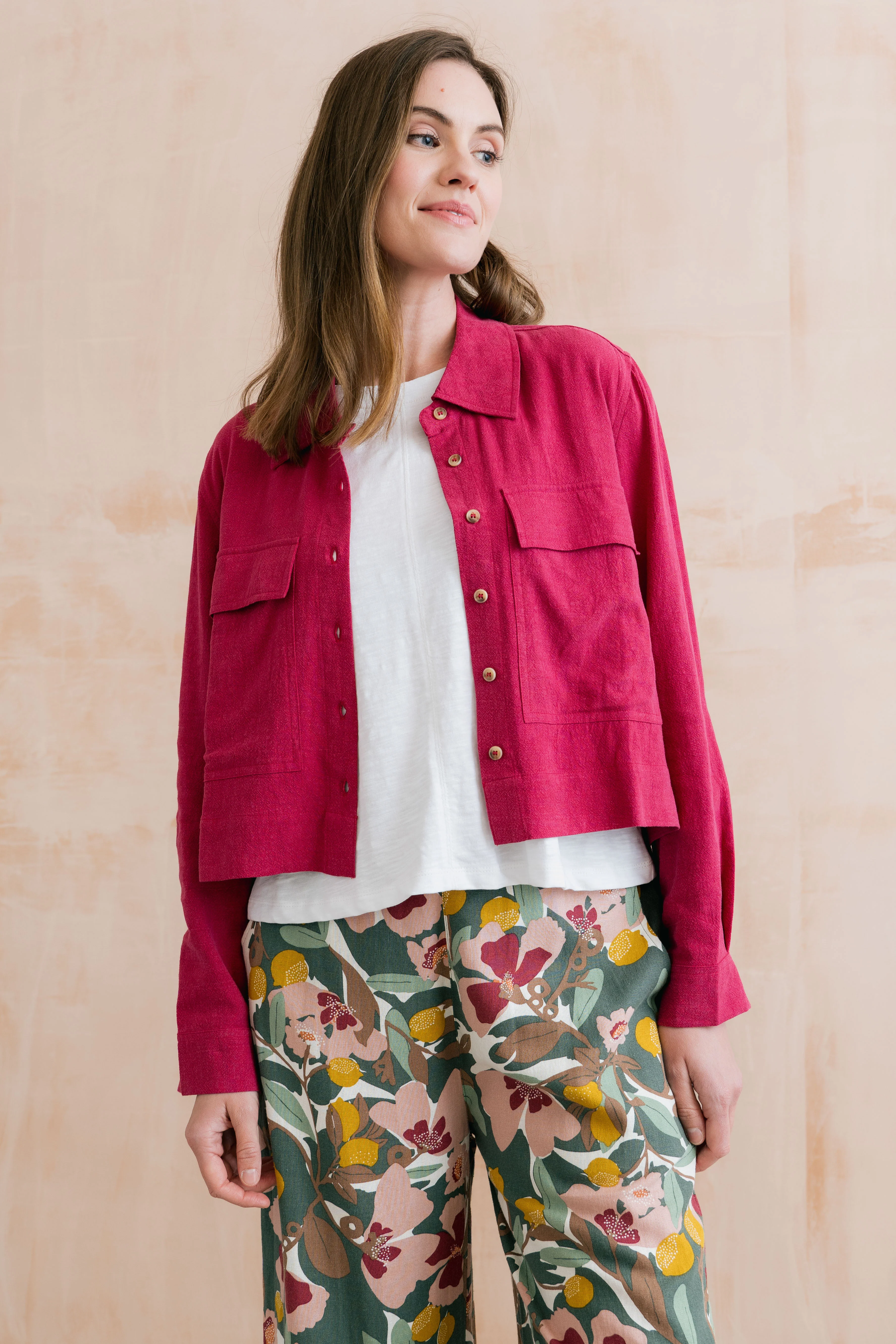 Grasslands Linen Blend Jacket Boysenberry - Image 9