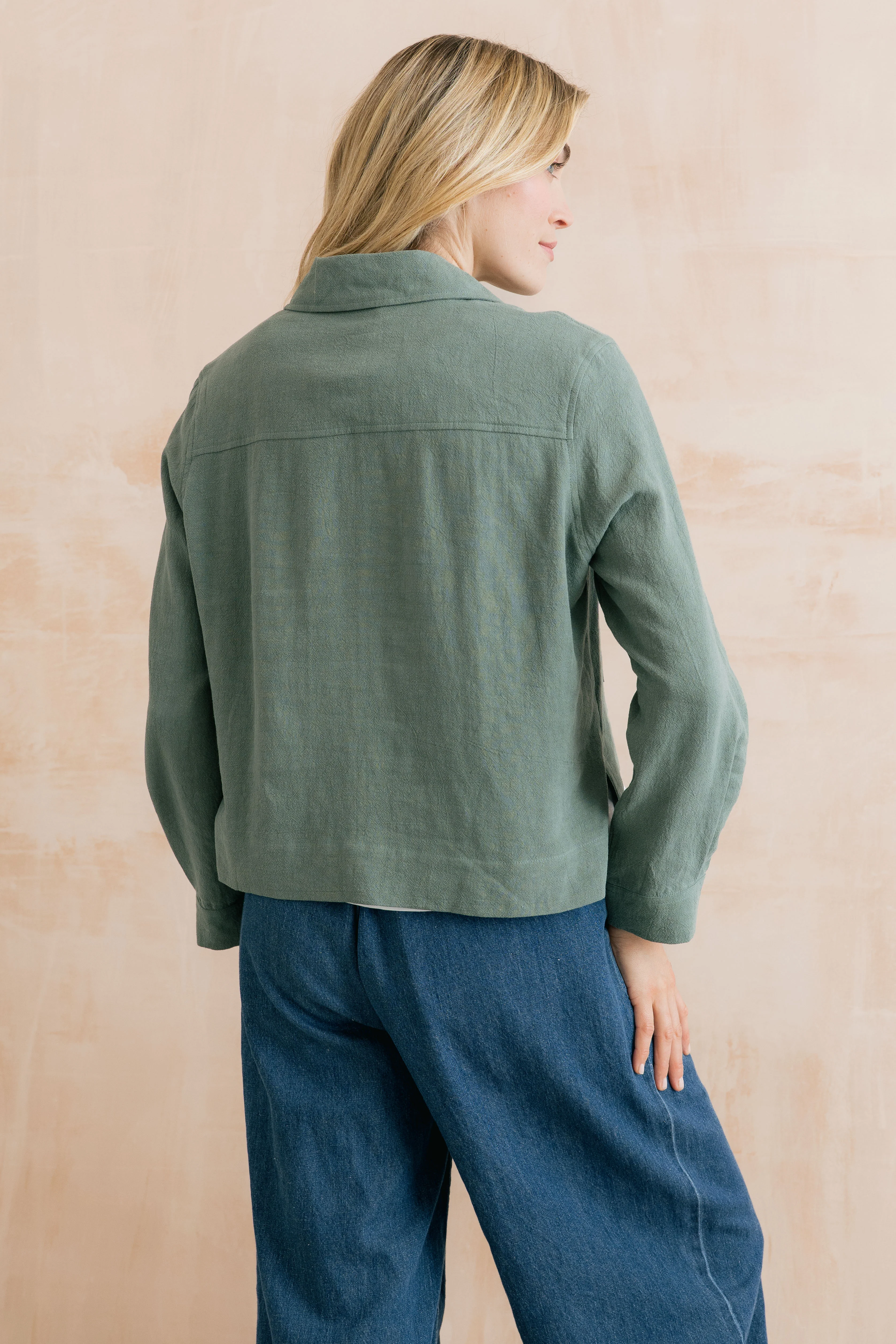 Grasslands Linen Blend Jacket Laurel - Image 4