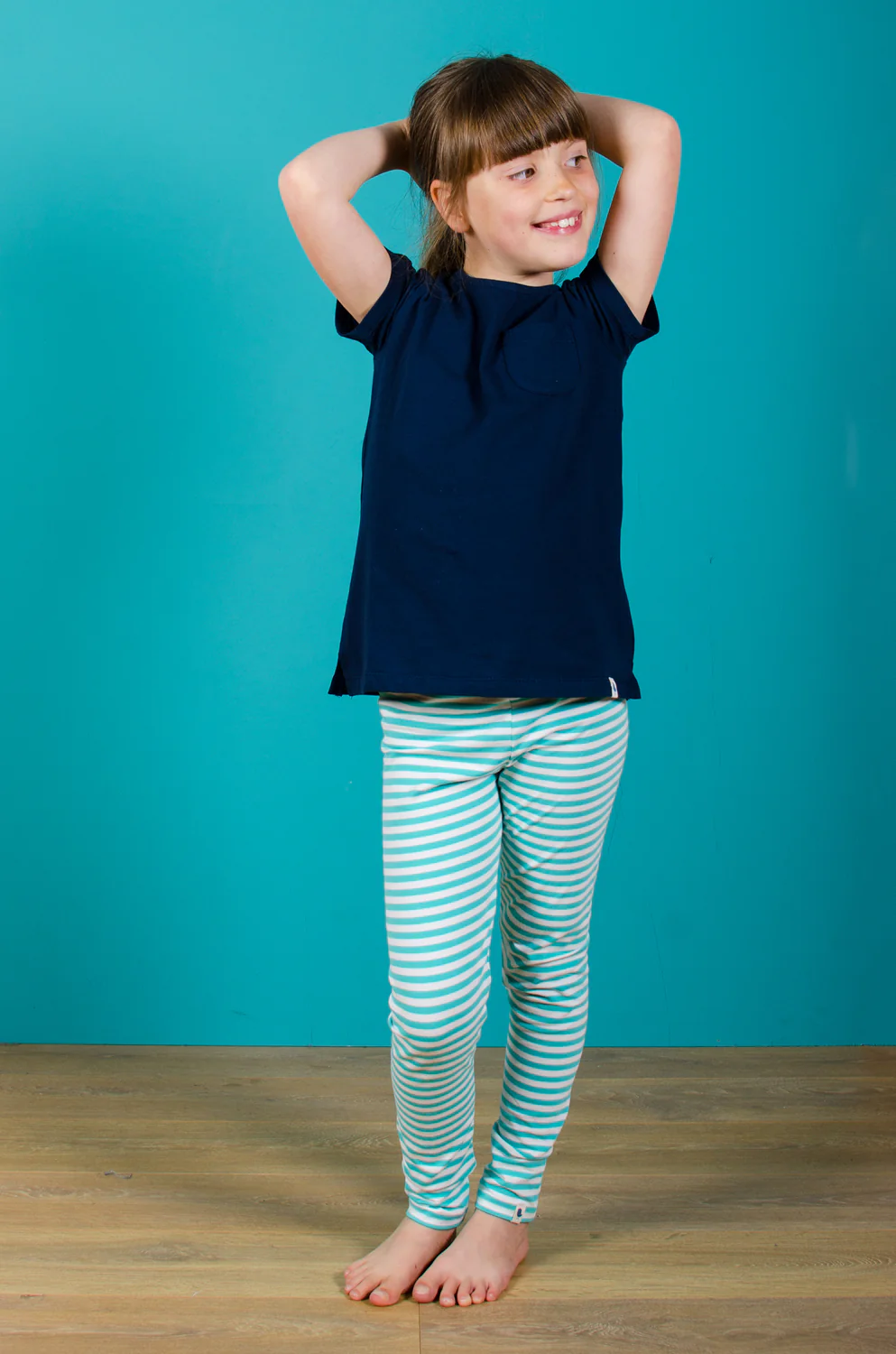 Green Stripe Leggings - Image 3