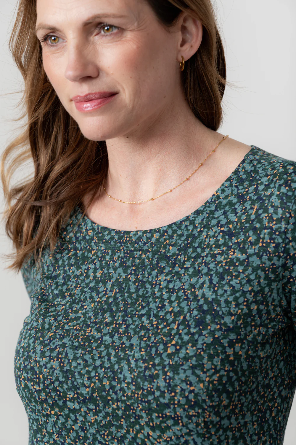 Halmore Long Sleeve Jersey Dress Green - Image 5