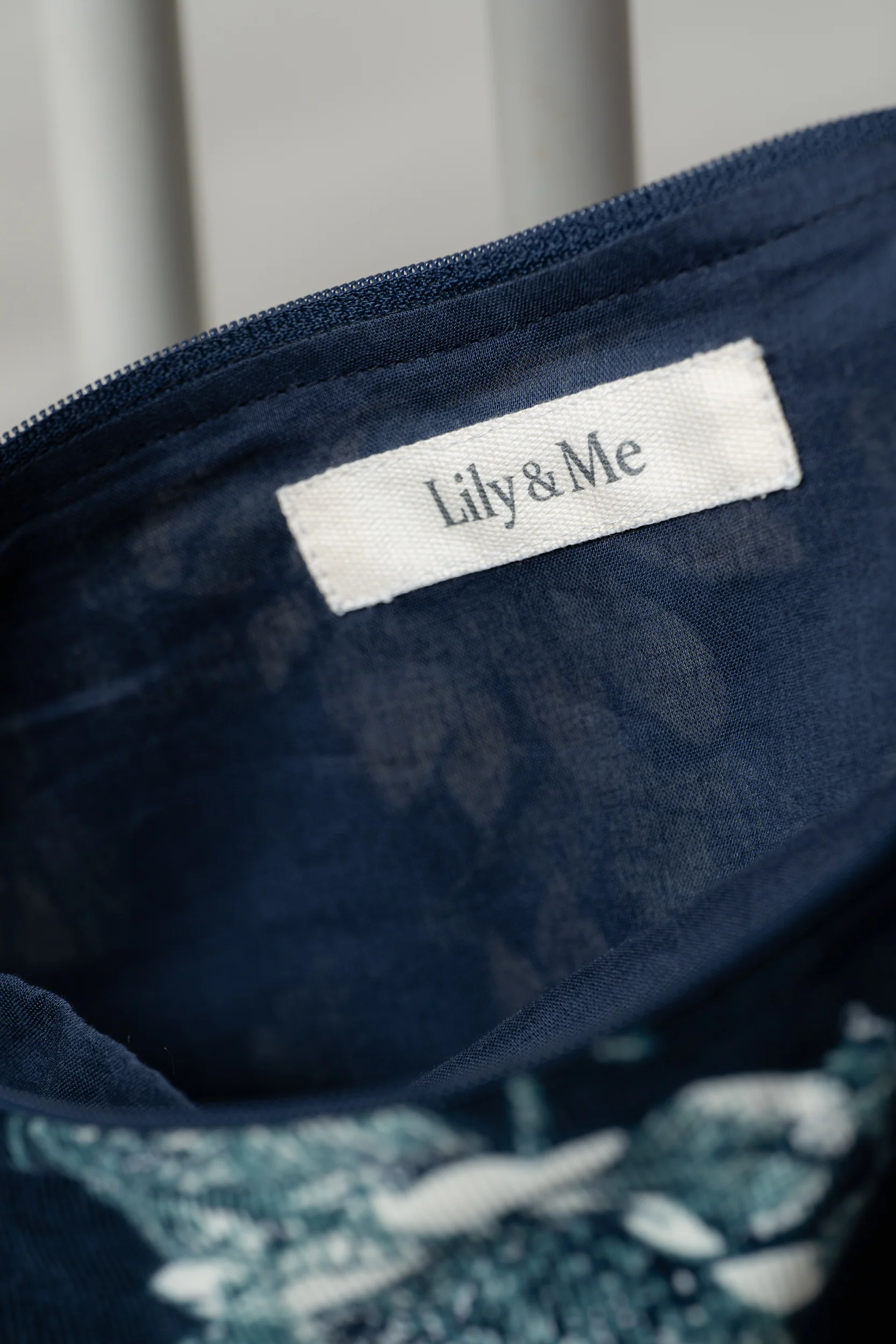 Harvest Print Cord Crossbody Bag Navy - Image 6