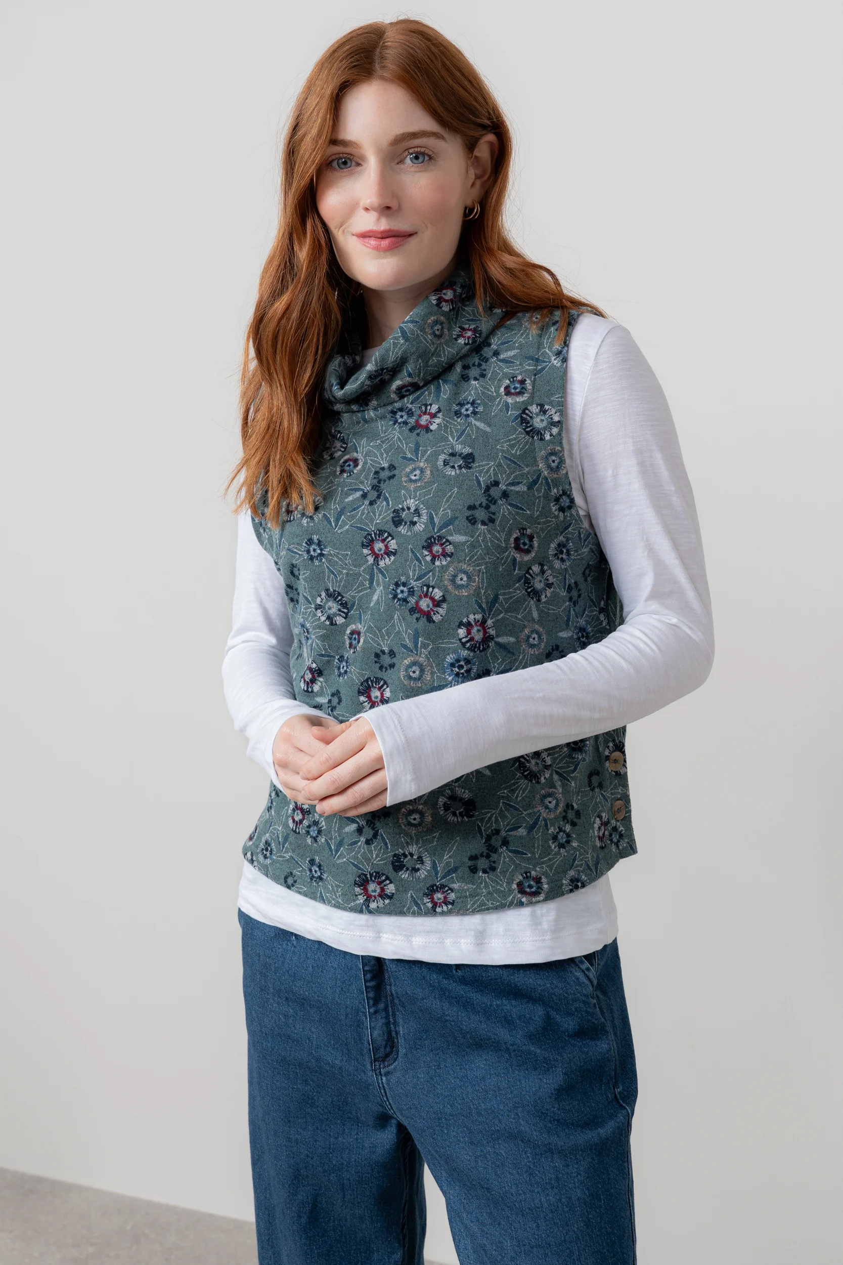 Hawthorn Cowl Neck Tank Top Sea Mist - Image 3