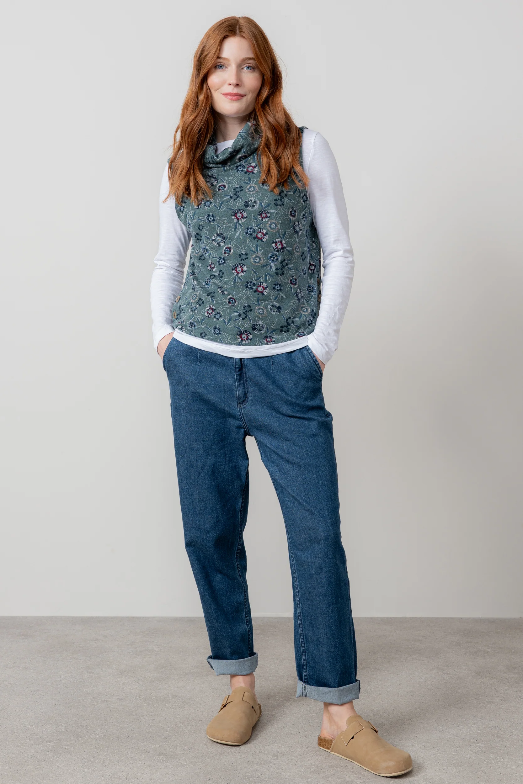 Hawthorn Cowl Neck Tank Top Sea Mist - Image 5