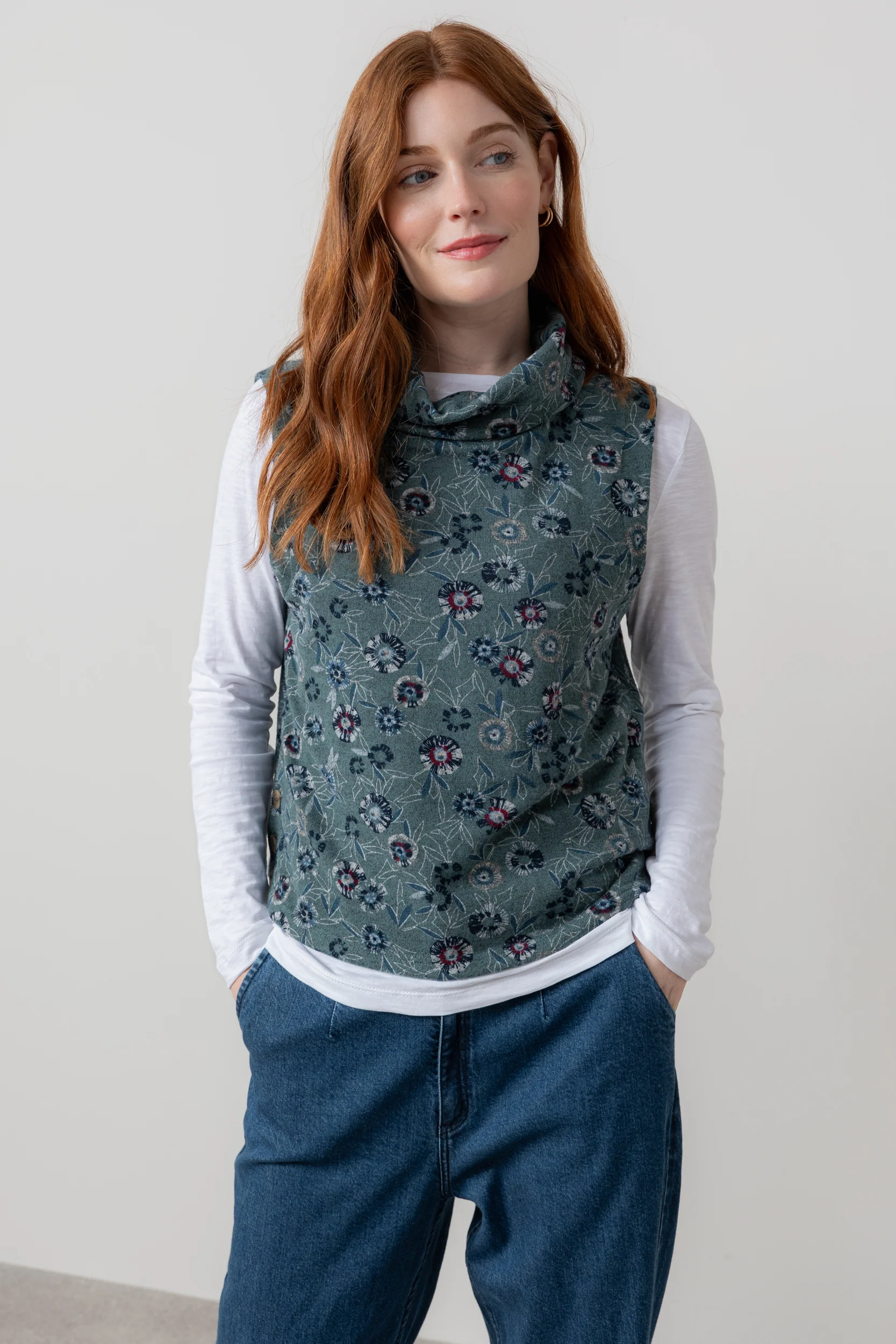 Hawthorn Cowl Neck Tank Top Sea Mist - Image 6