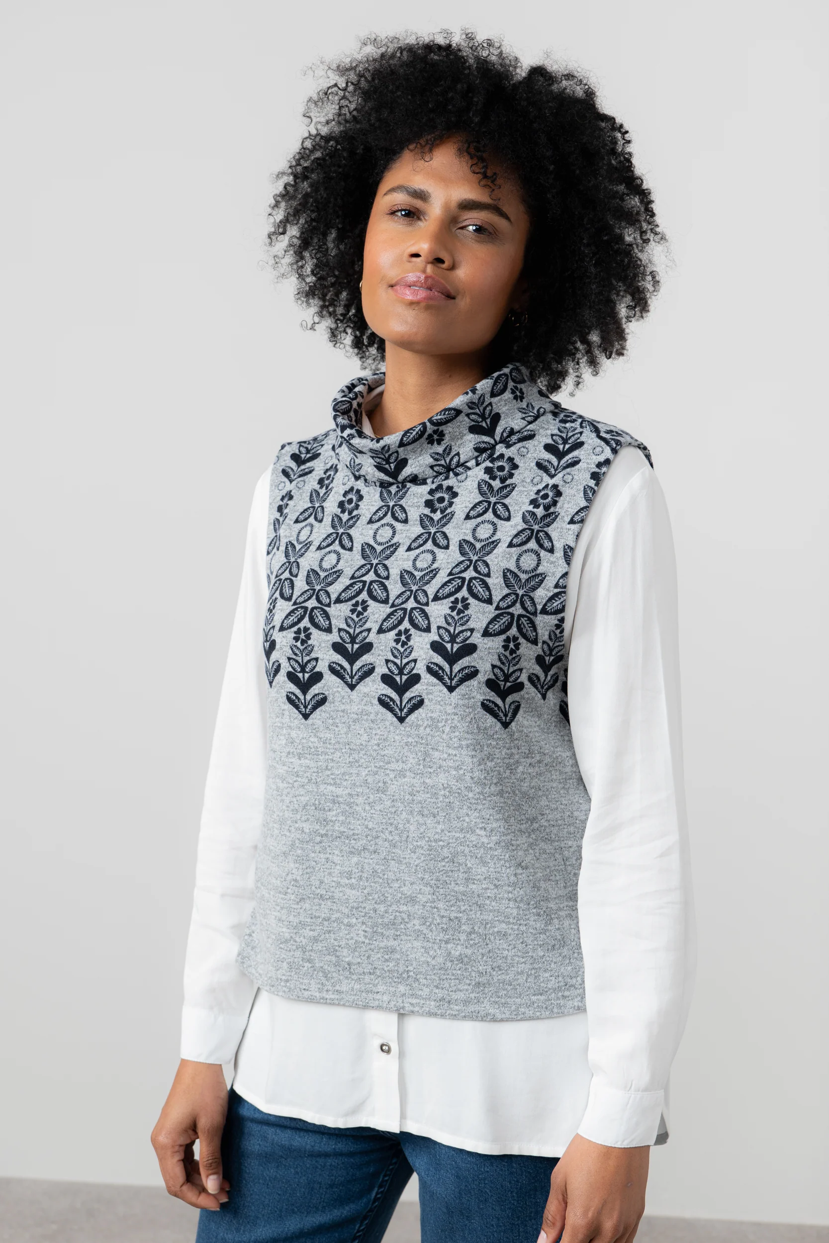 Hawthorn Fair Isle Tank Top Grey - Image 4