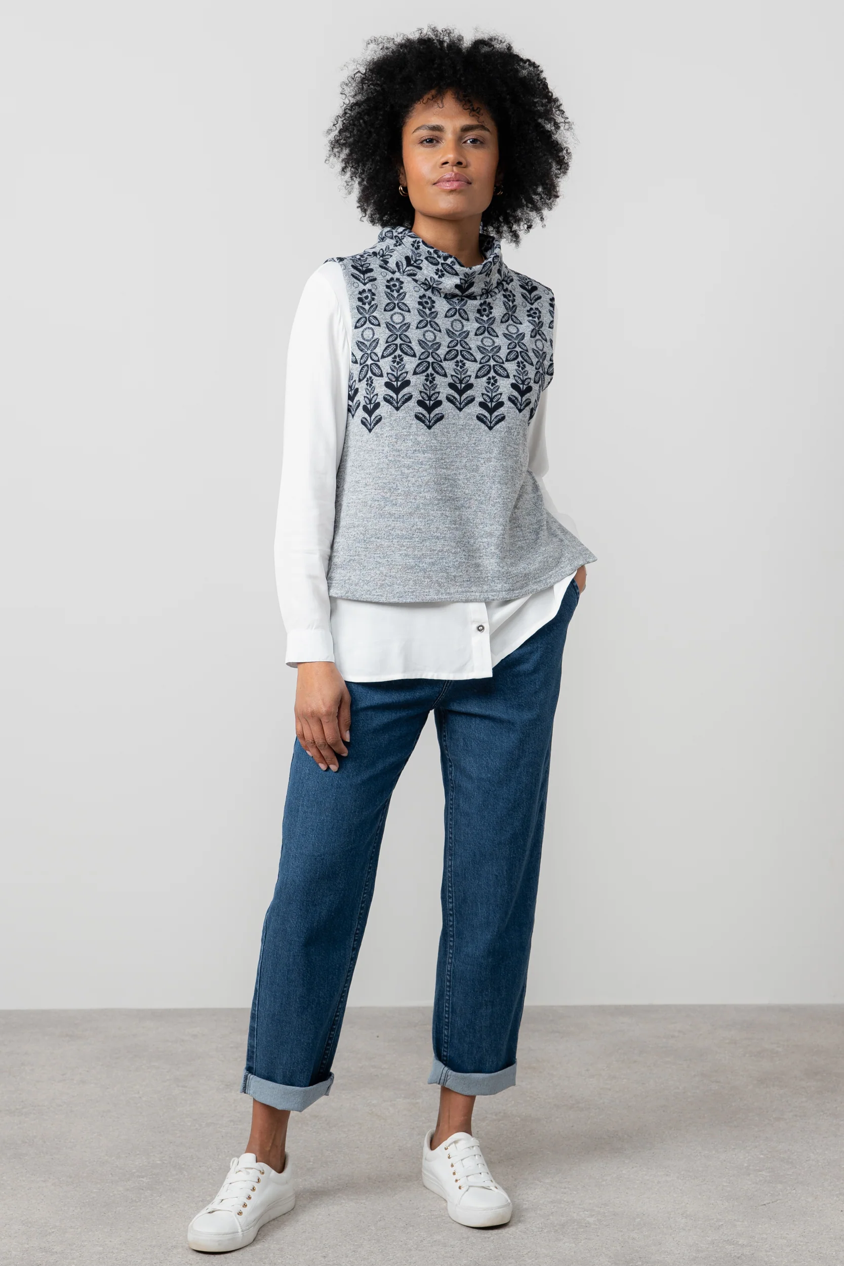 Hawthorn Fair Isle Tank Top Grey - Image 5