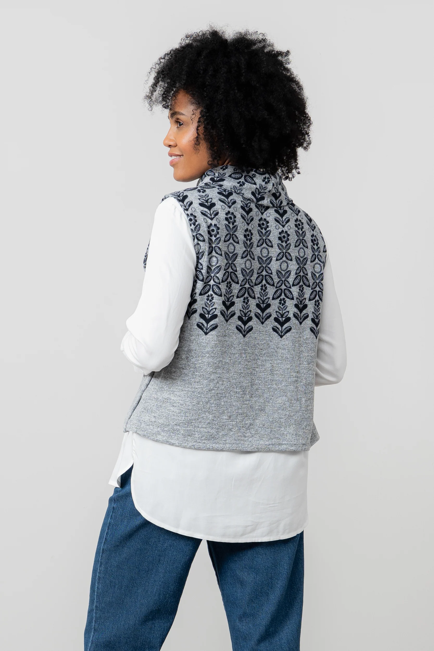 Hawthorn Fair Isle Tank Top Grey - Image 6