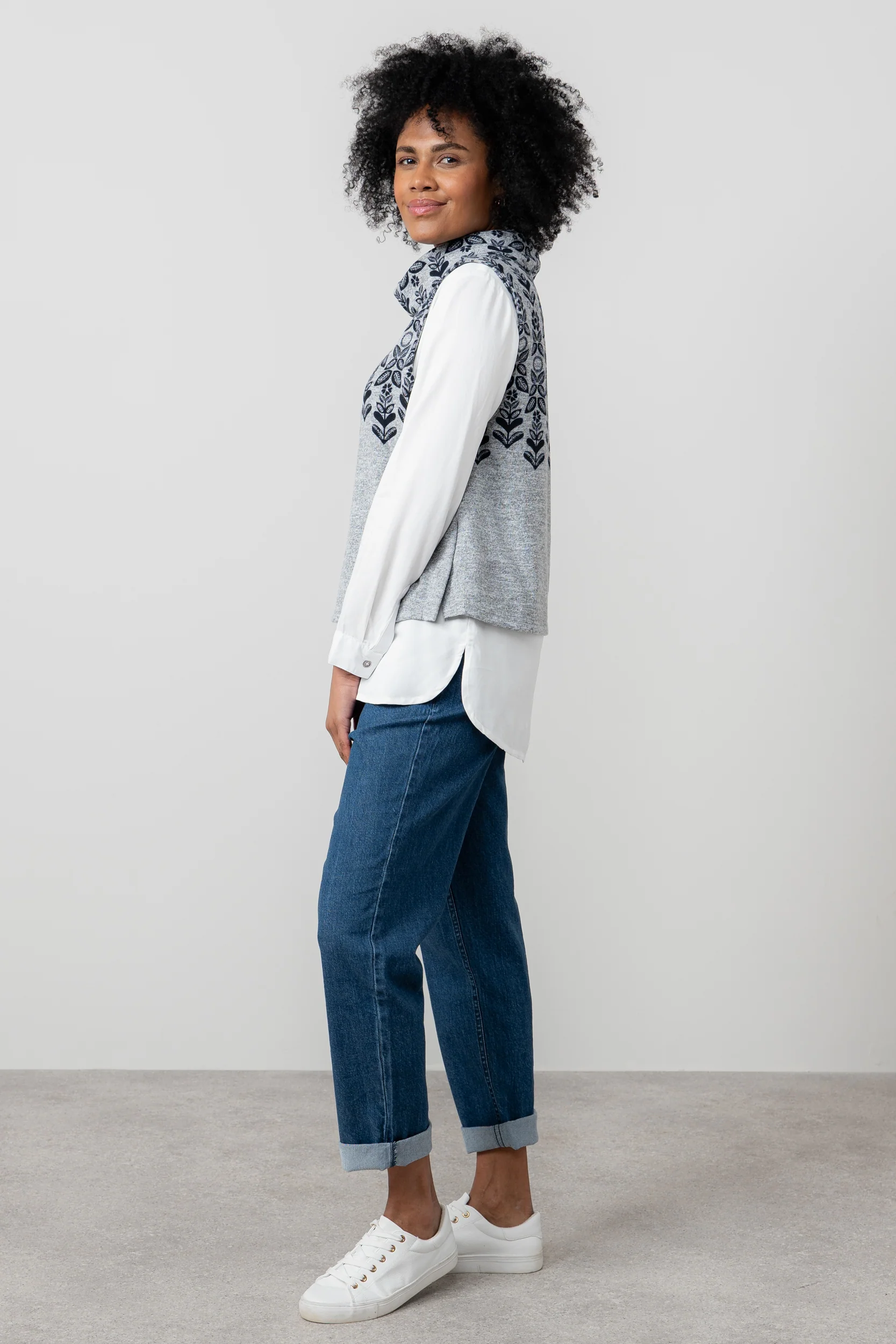 Hawthorn Fair Isle Tank Top Grey - Image 8