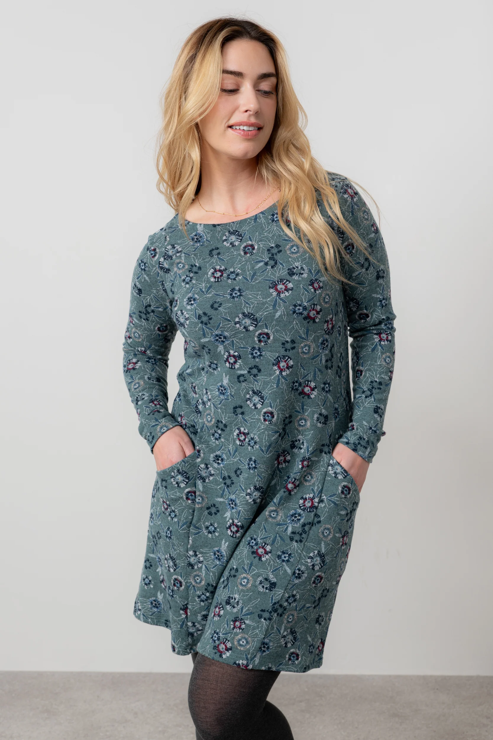 Helen Floral Shift Dress Sea Mist - Image 5
