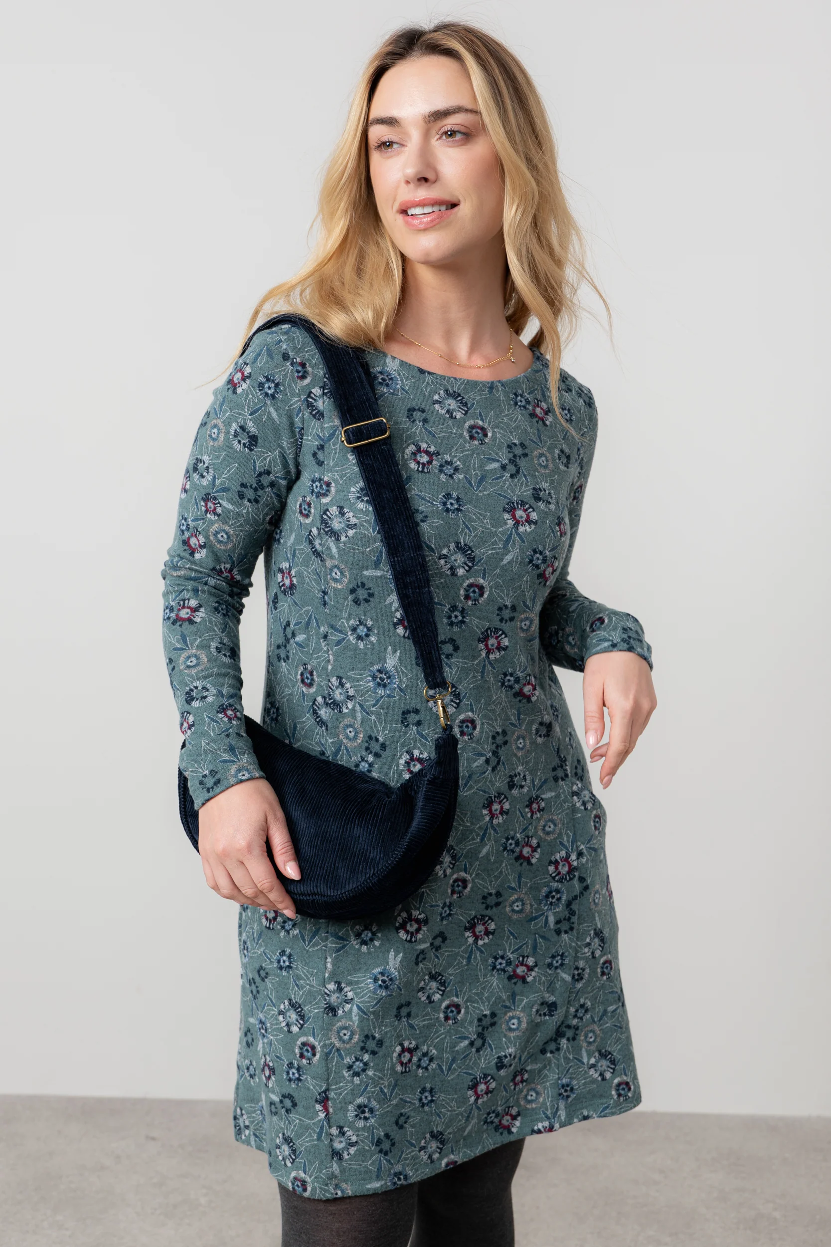Helen Floral Shift Dress Sea Mist - Image 6