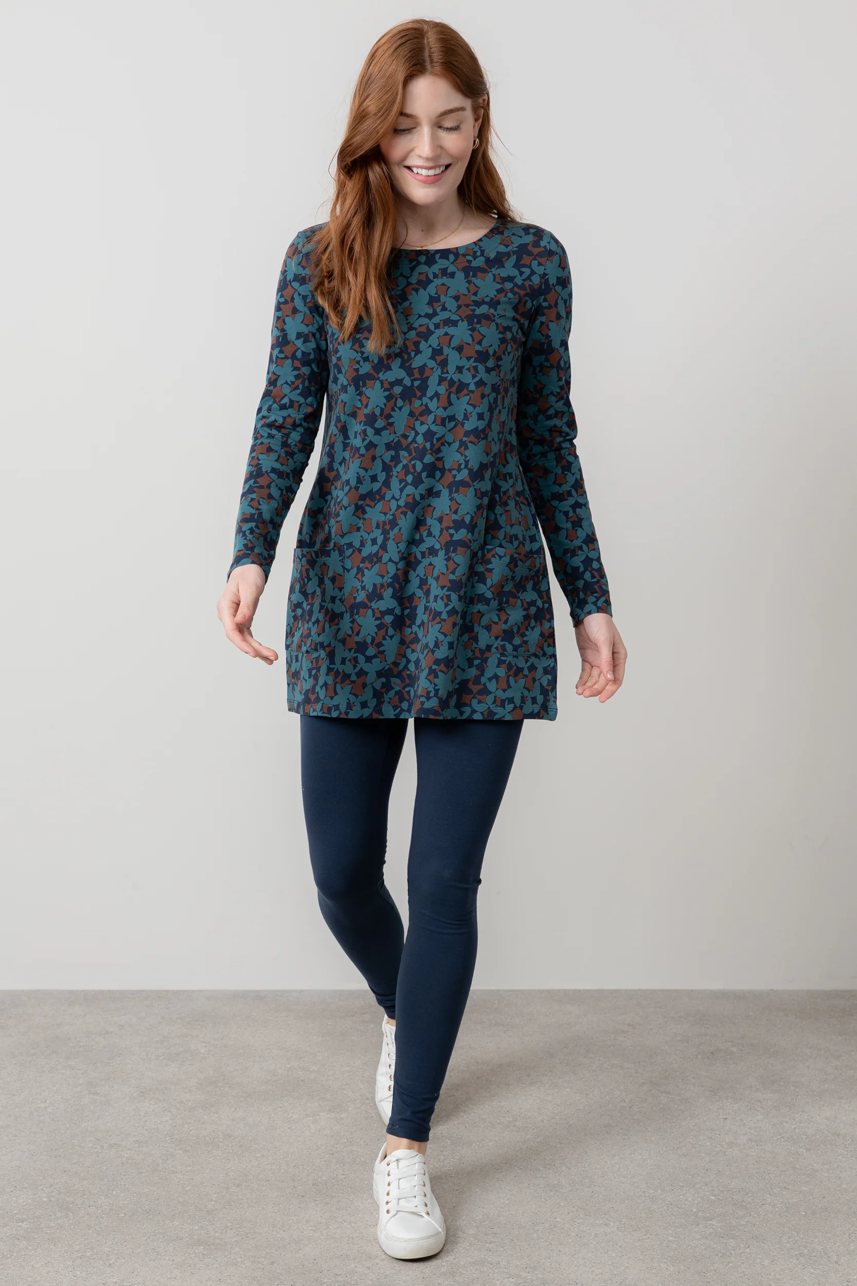 High Tea Cotton Jersey Tunic Navy - Image 5