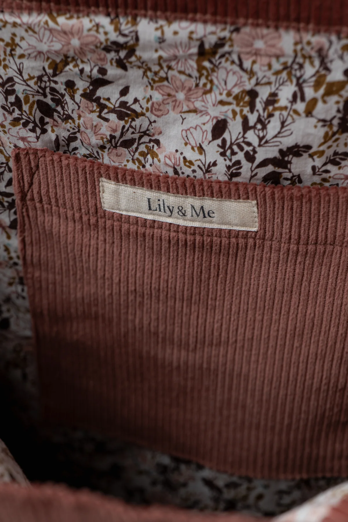 Jumbo Cord Tote Bag Antique Rose - Image 4
