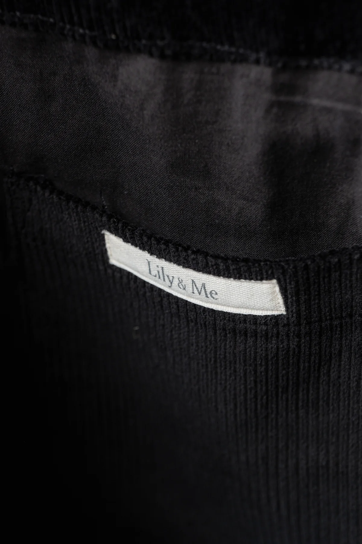 Jumbo Cord Tote Bag Black - Image 4