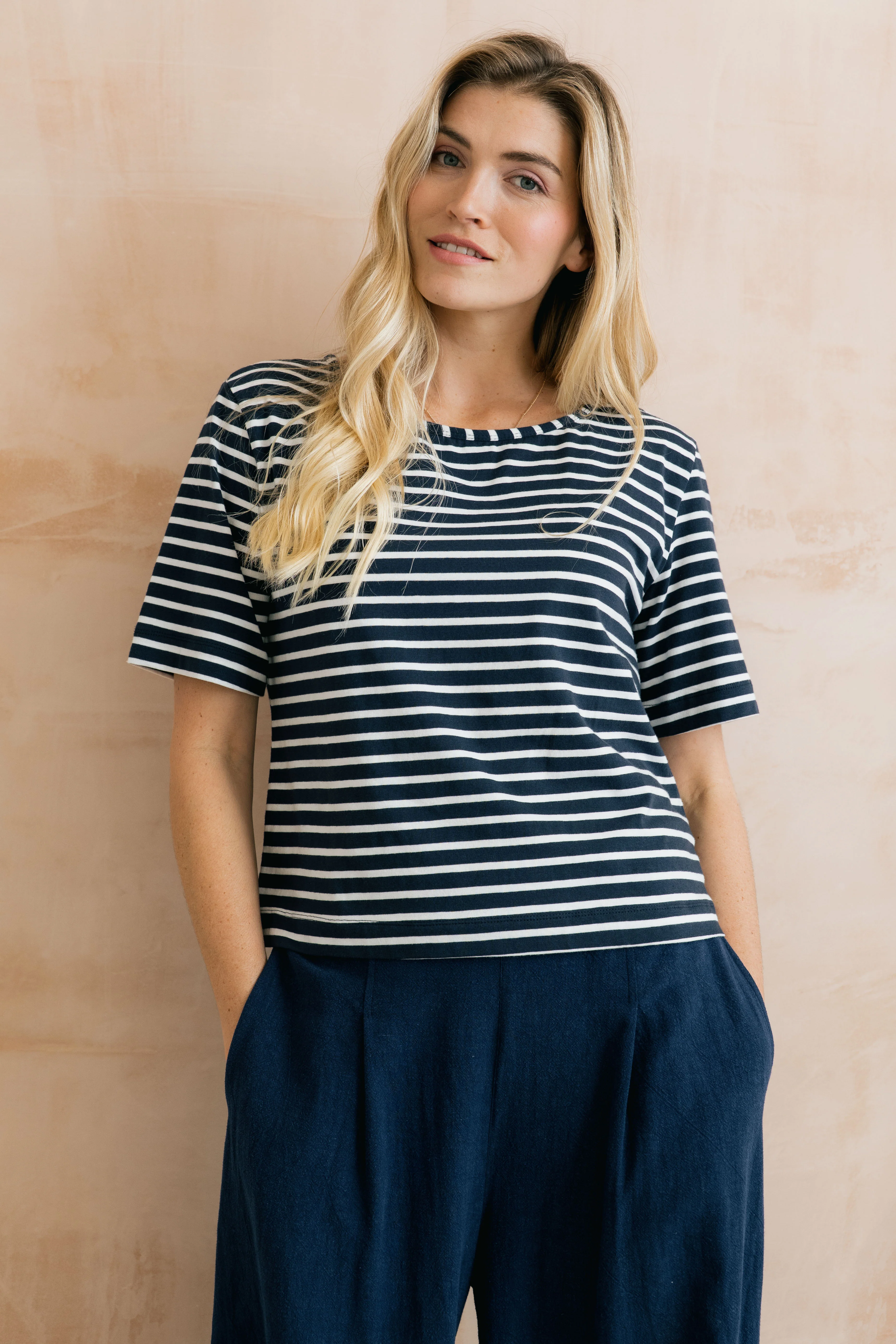 Kite Boxy Stripe T-Shirt Navy - Image 2