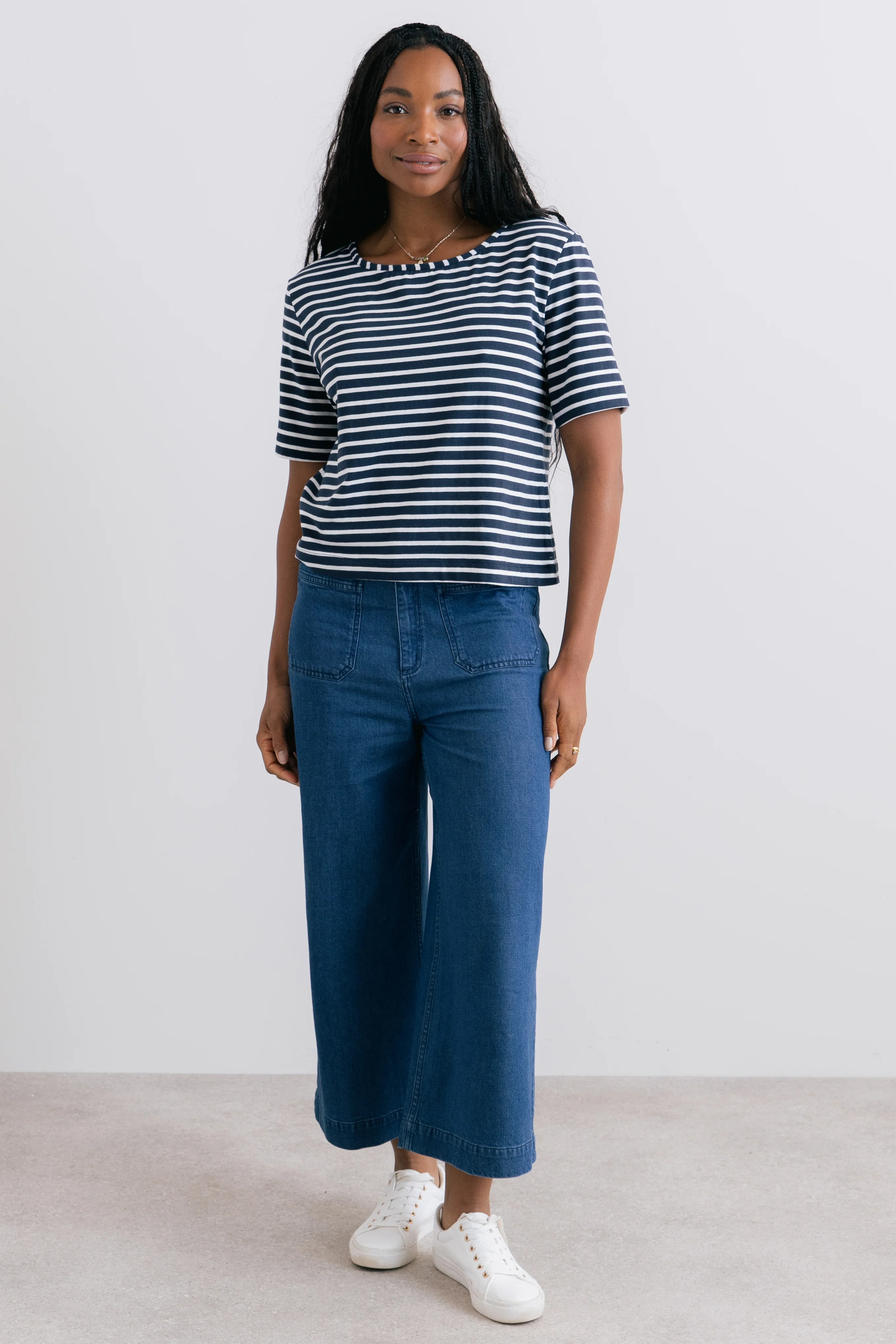 Kite Boxy Stripe T-Shirt Navy - Image 6