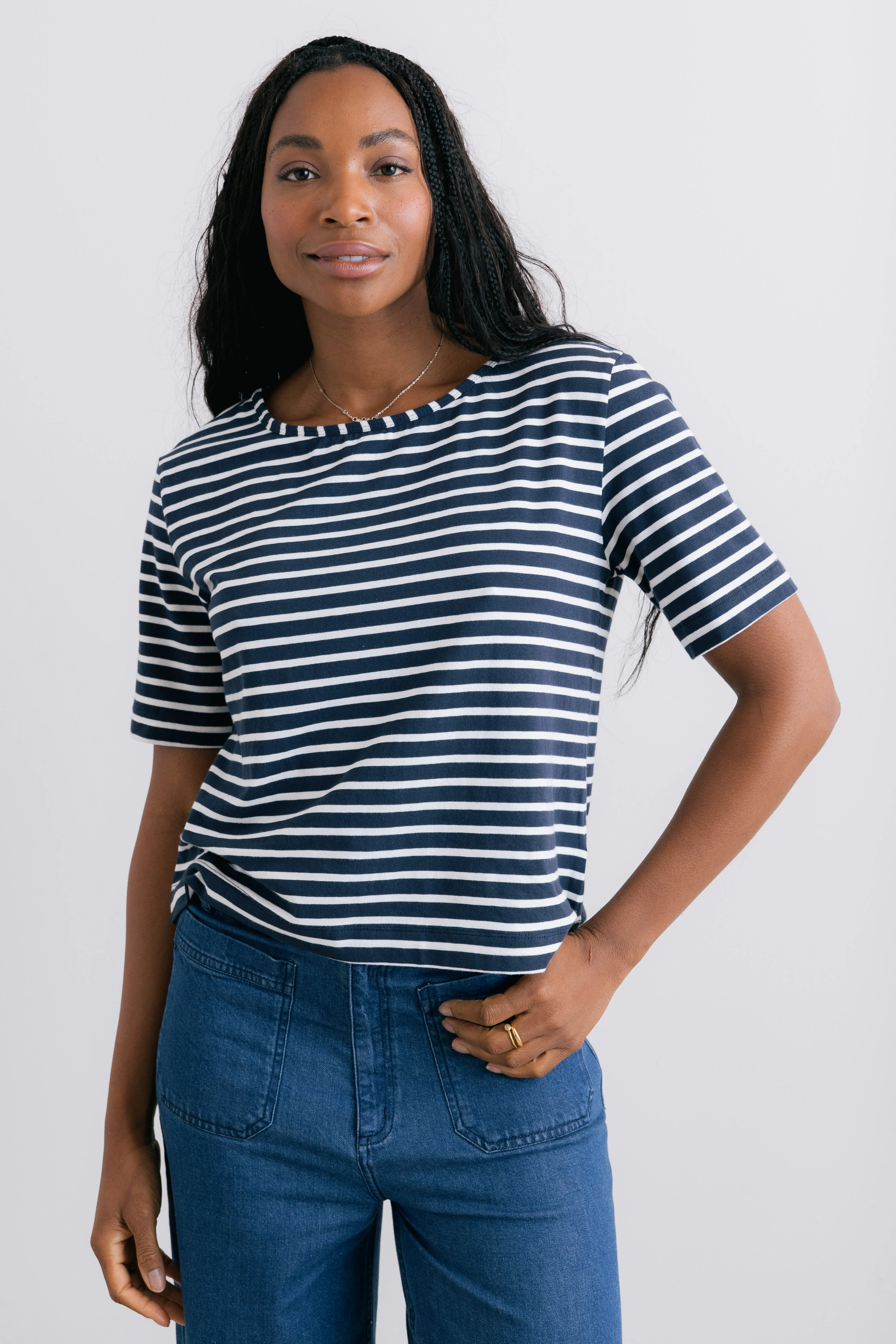 Kite Boxy Stripe T-Shirt Navy - Image 8