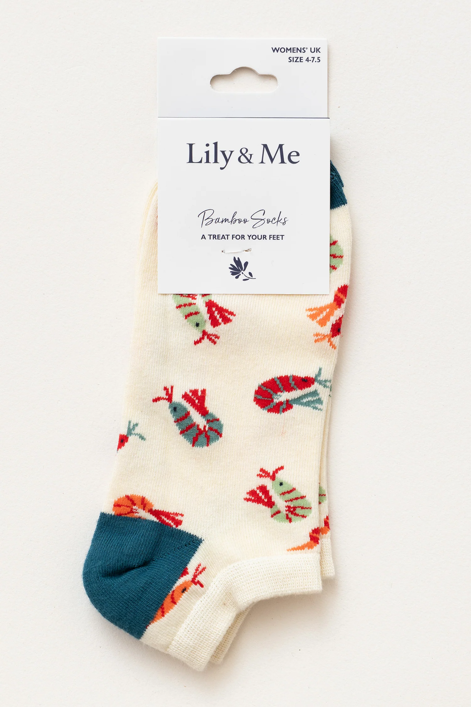 Klayton The Shrimp Bamboo Trainer Socks And Decoration Giftbox - Image 5