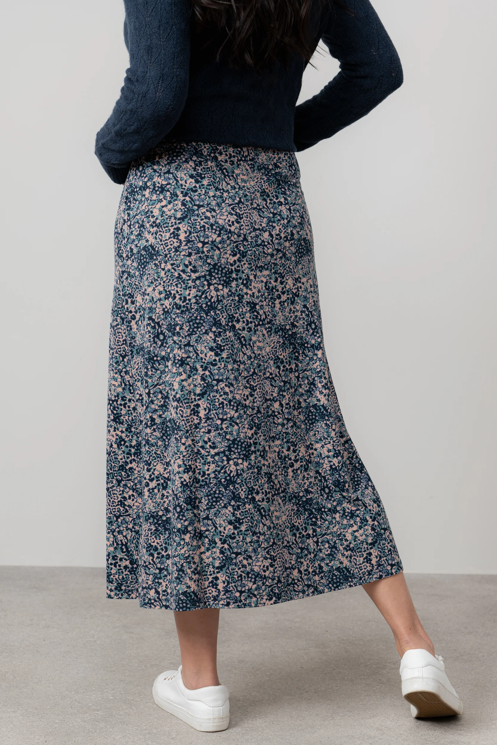 Lauren Jersey Midi Skirt Sea Mist - Image 4