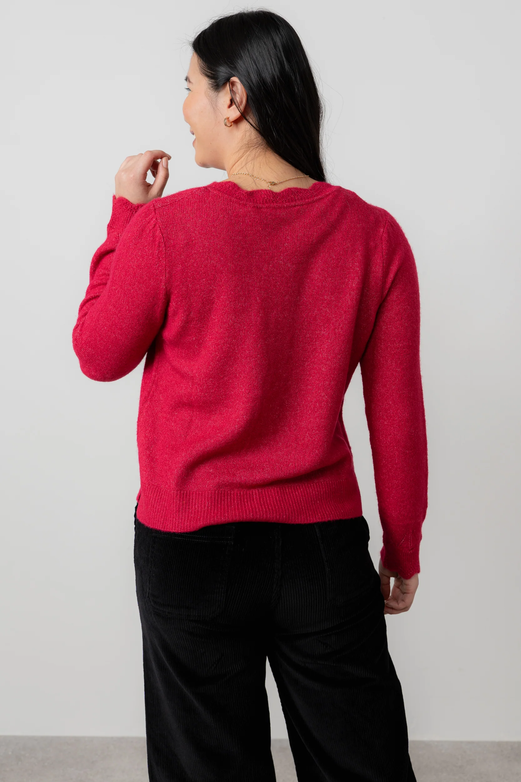 Layla Pointelle Knit Cardigan - Image 4