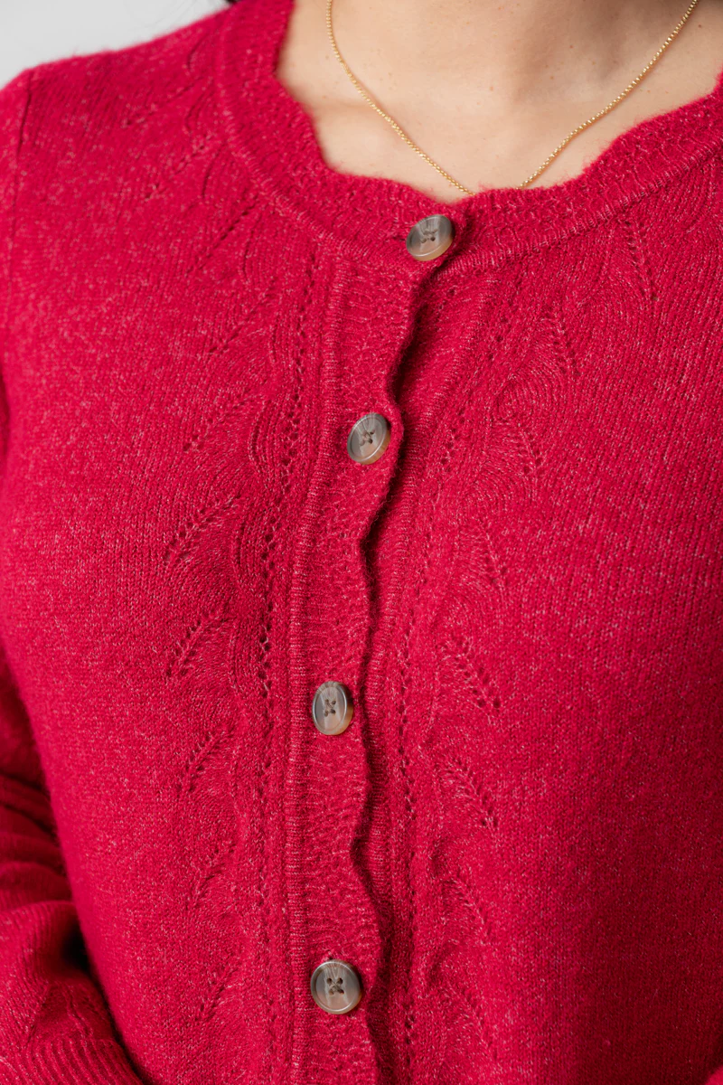 Layla Pointelle Knit Cardigan - Image 5