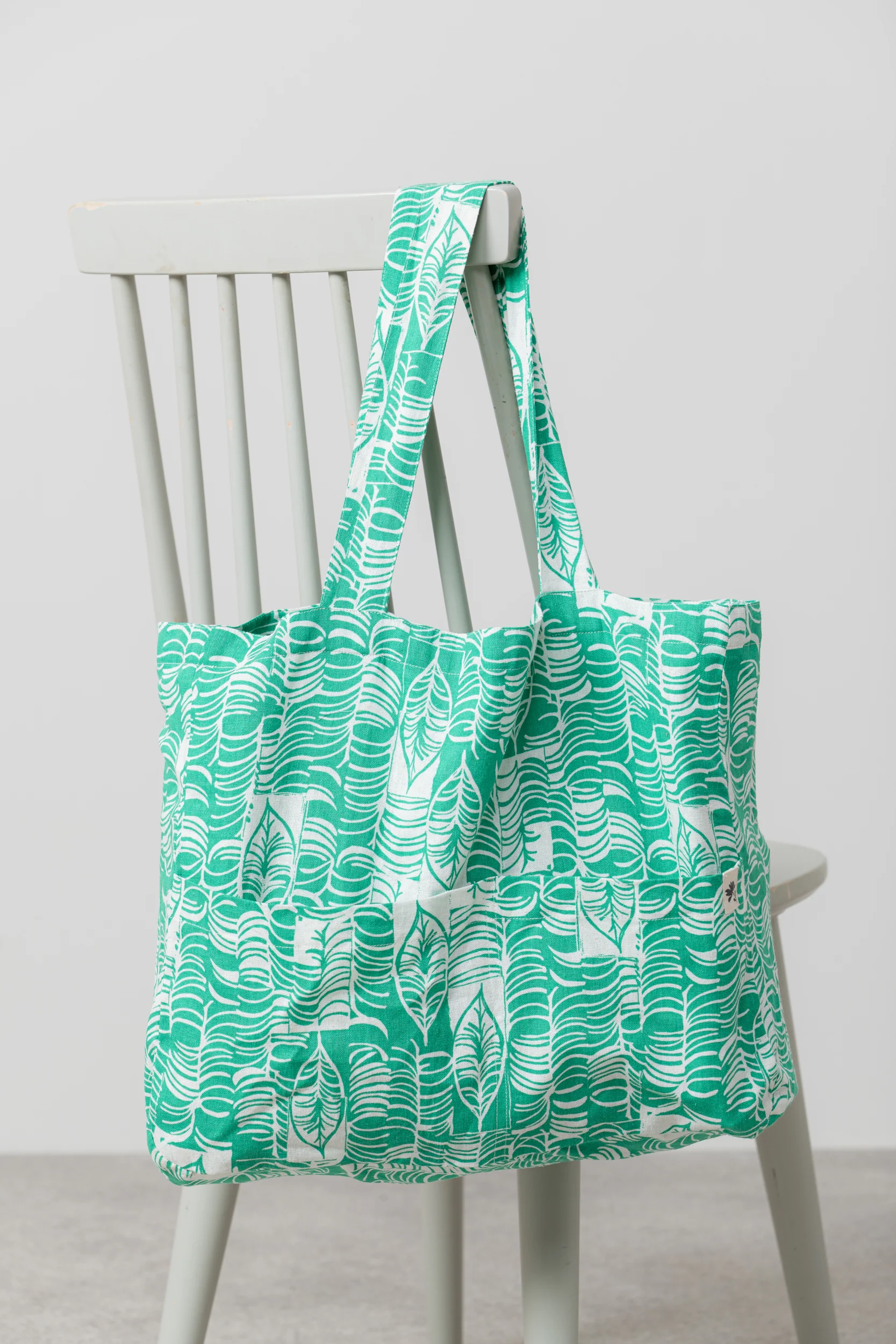 Linen Tote  Bag Birch - Image 6