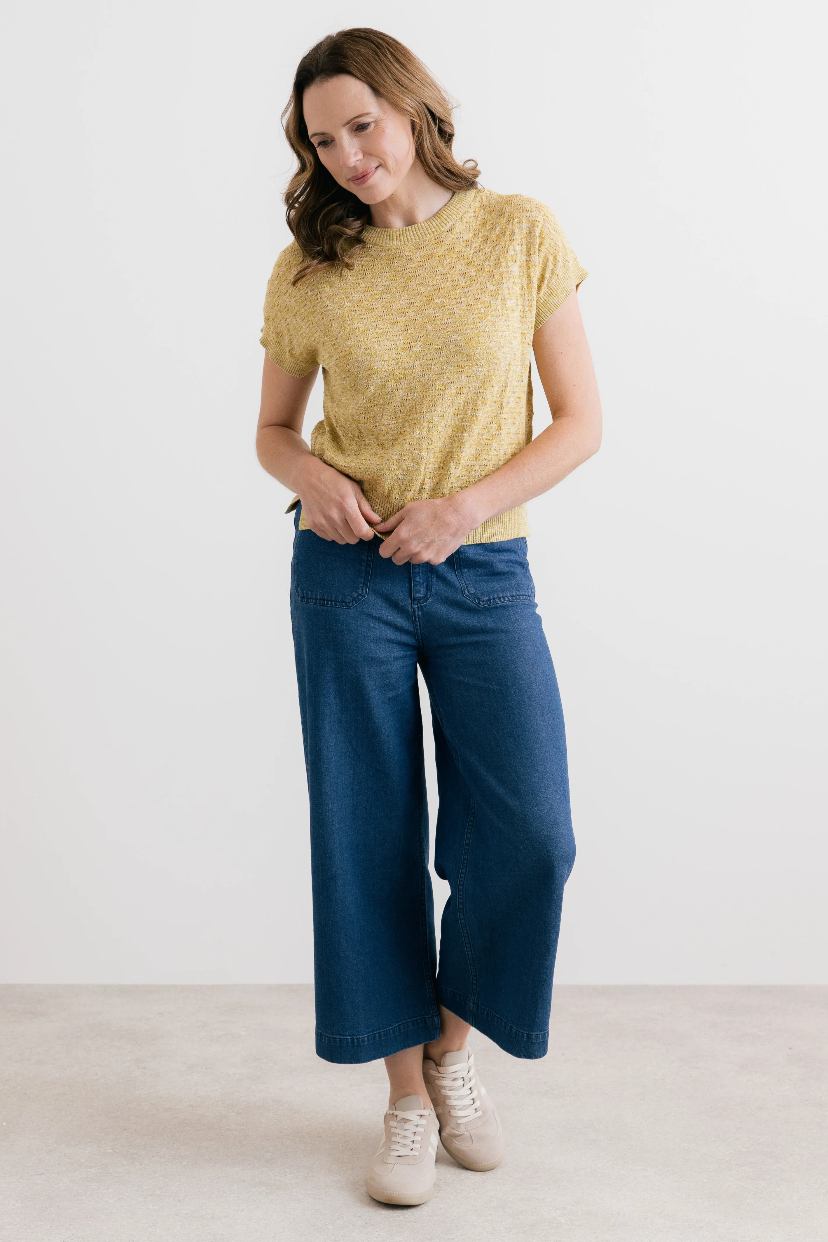 Lola Pointelle Knit Top Lime - Image 5
