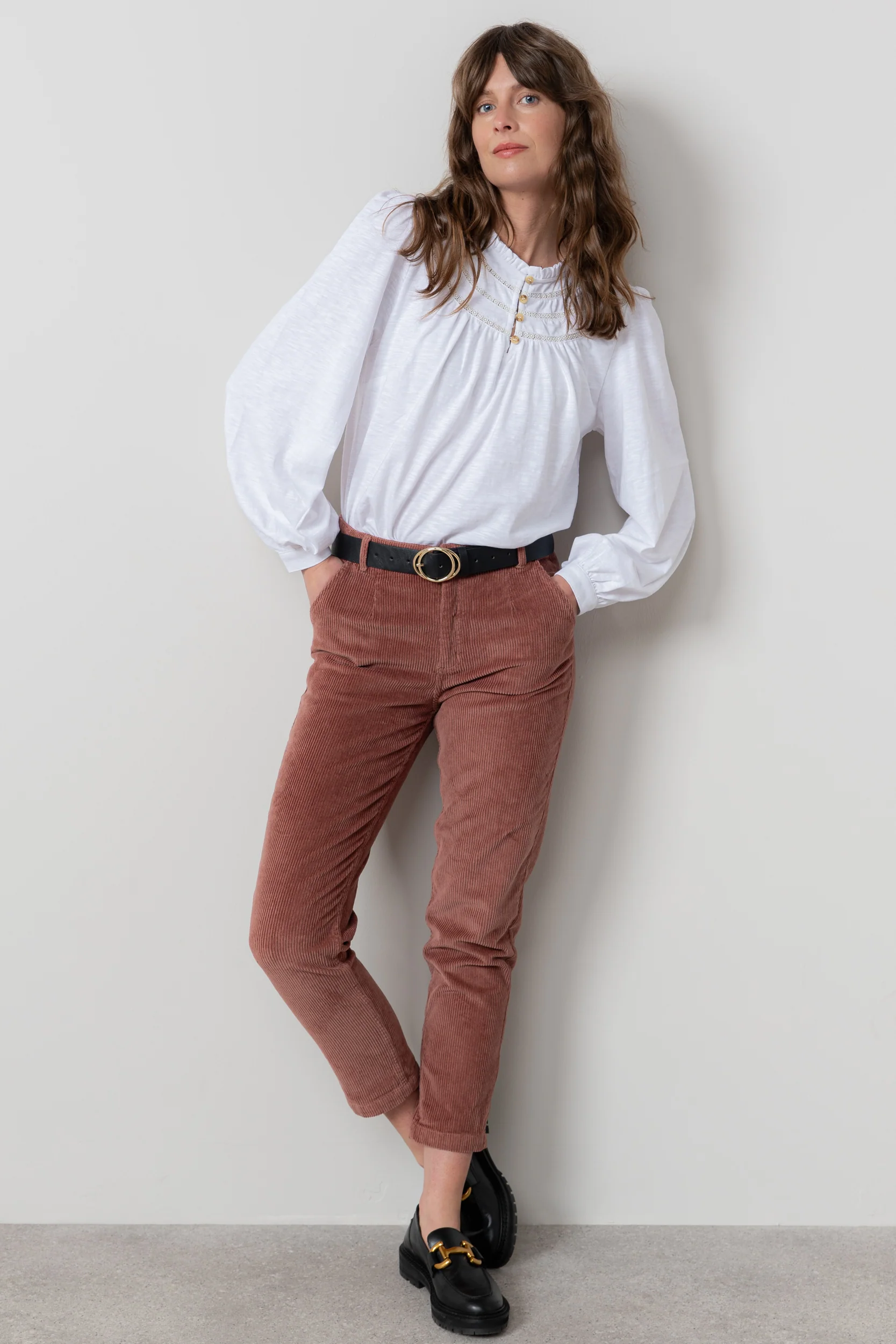 Luna Organic Cotton Blouse White - Image 2