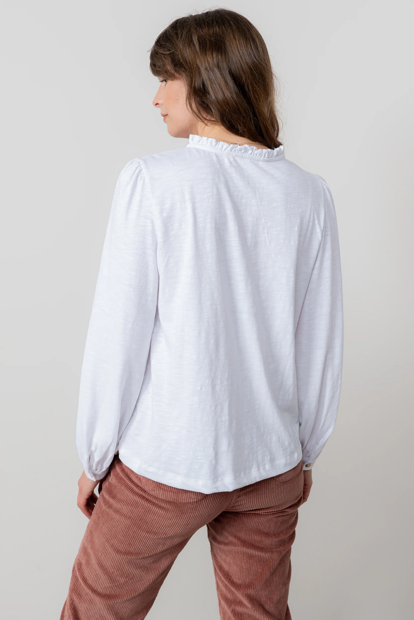 Luna Organic Cotton Blouse White - Image 4