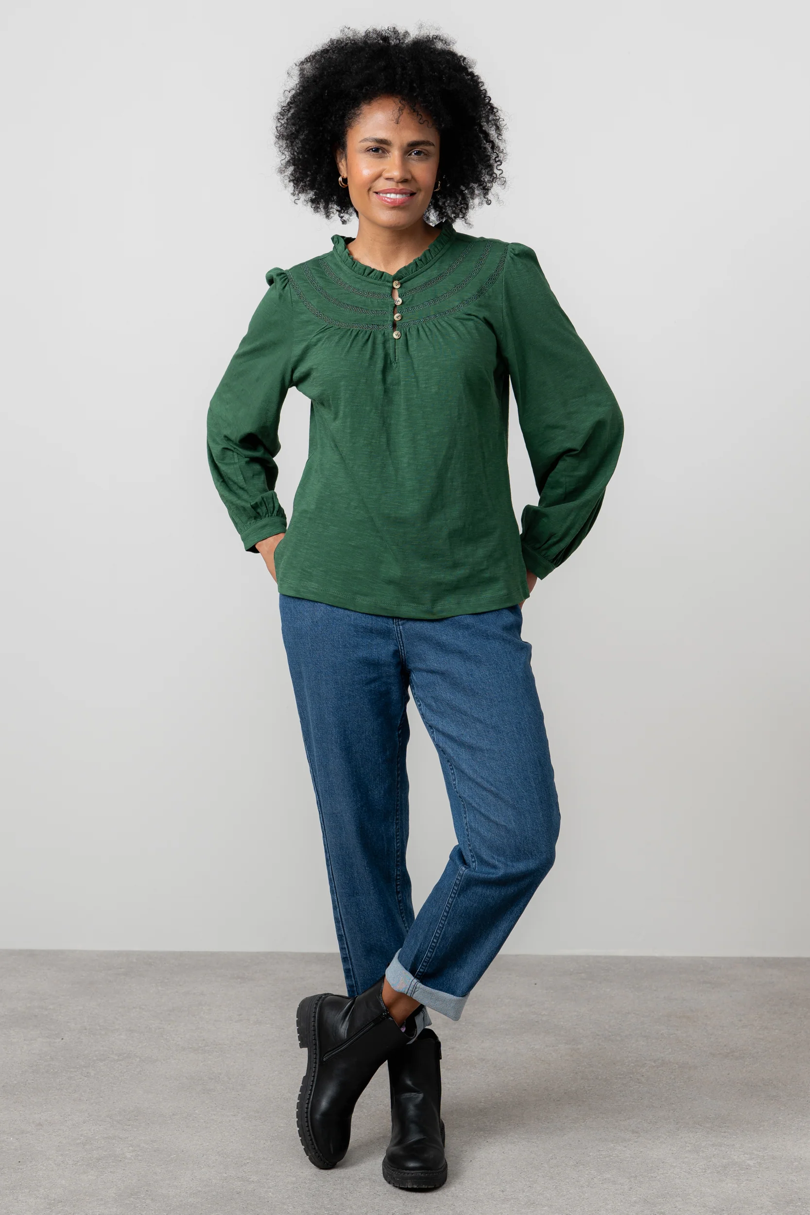 Luna Organic Cotton Pine Green - Image 6