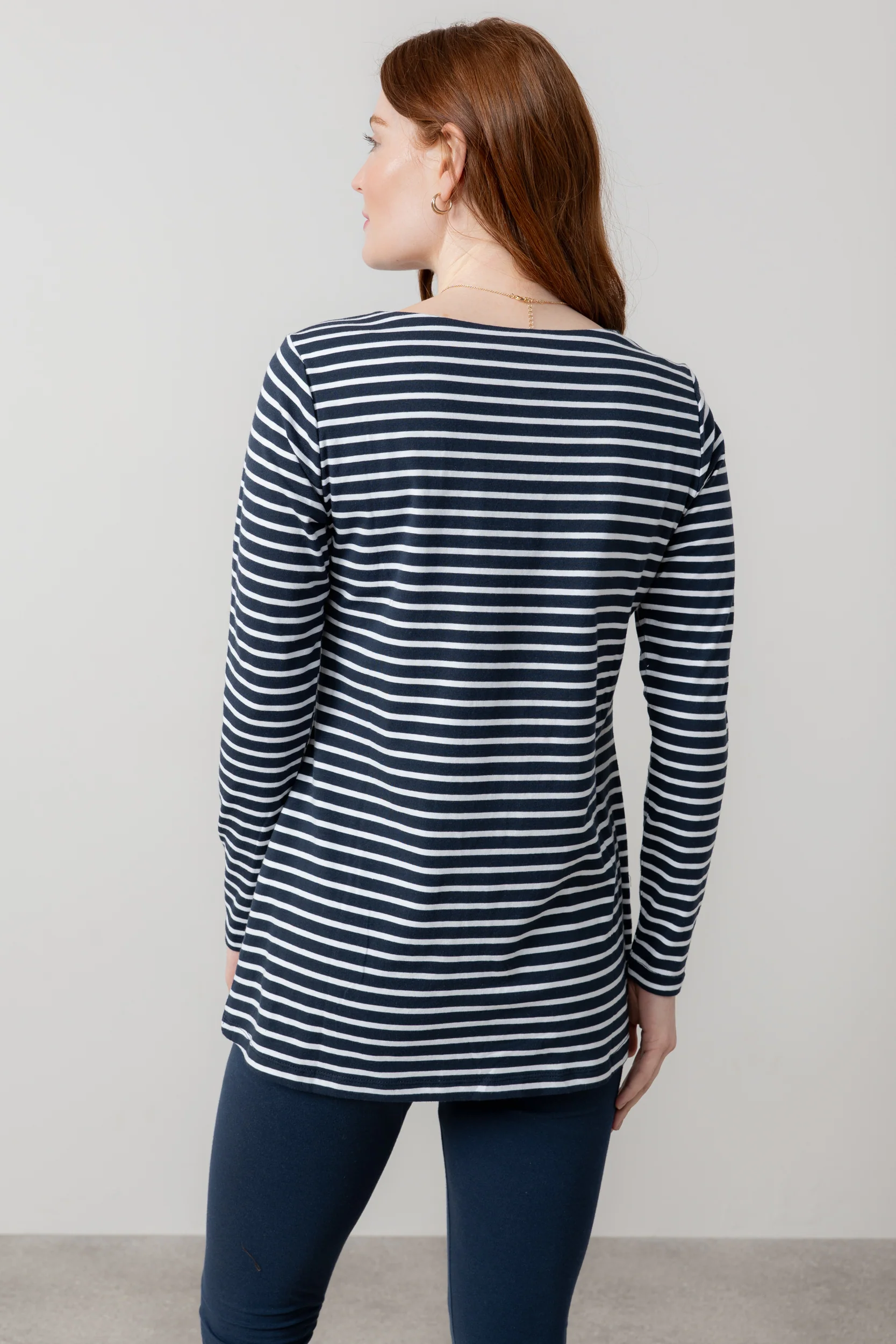 Maple Striped Jersey Tunic Navy - Image 4