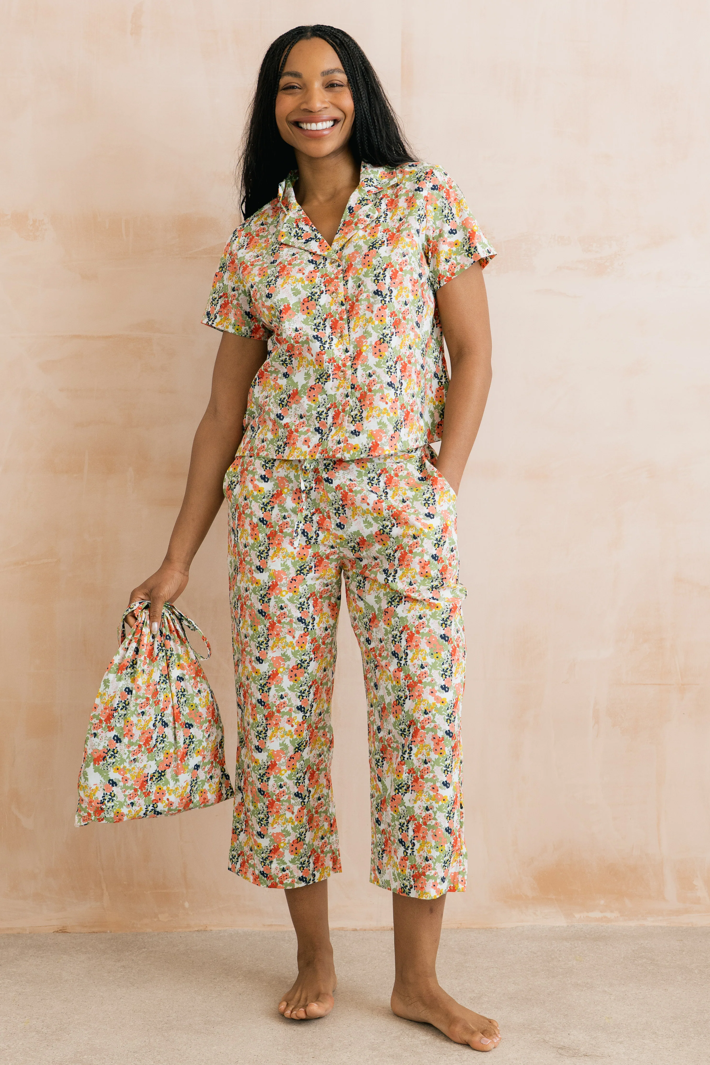 Mayflower Crop Pyjama Set White - Image 2