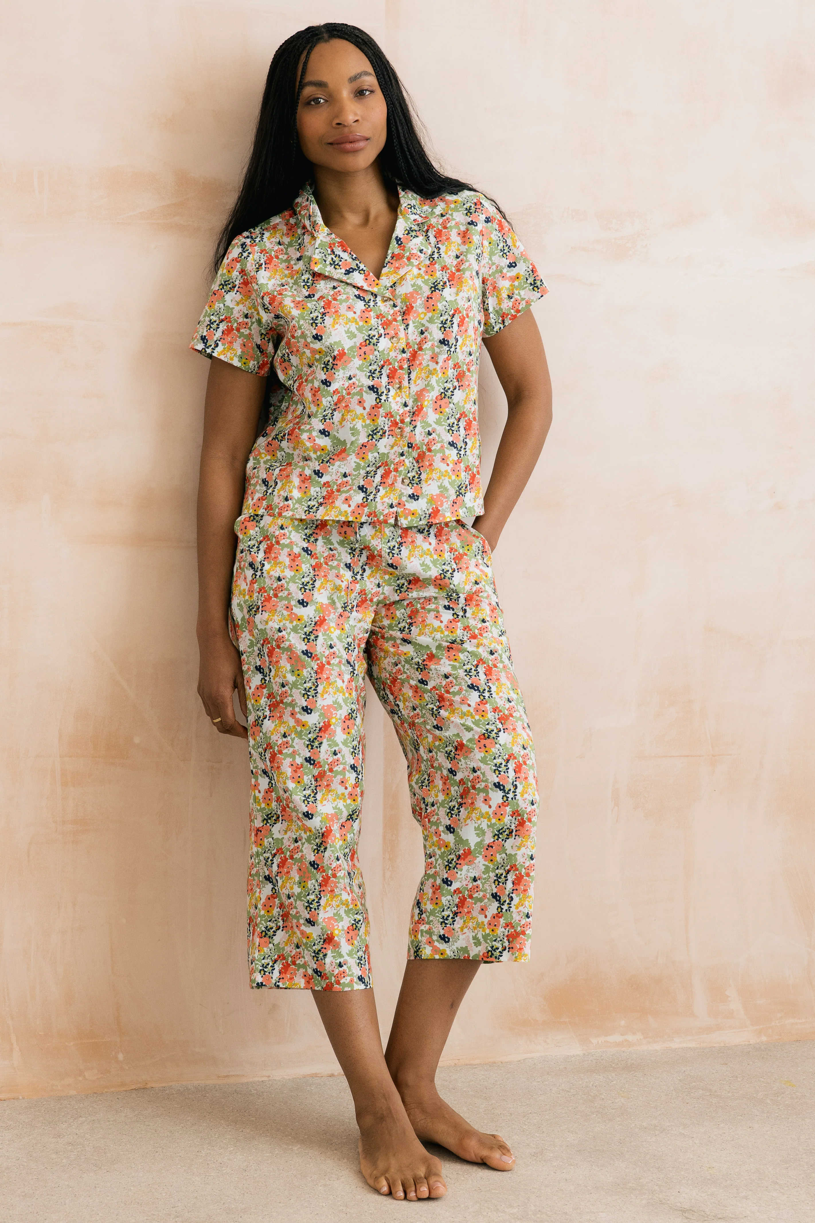 Mayflower Crop Pyjama Set White - Image 3
