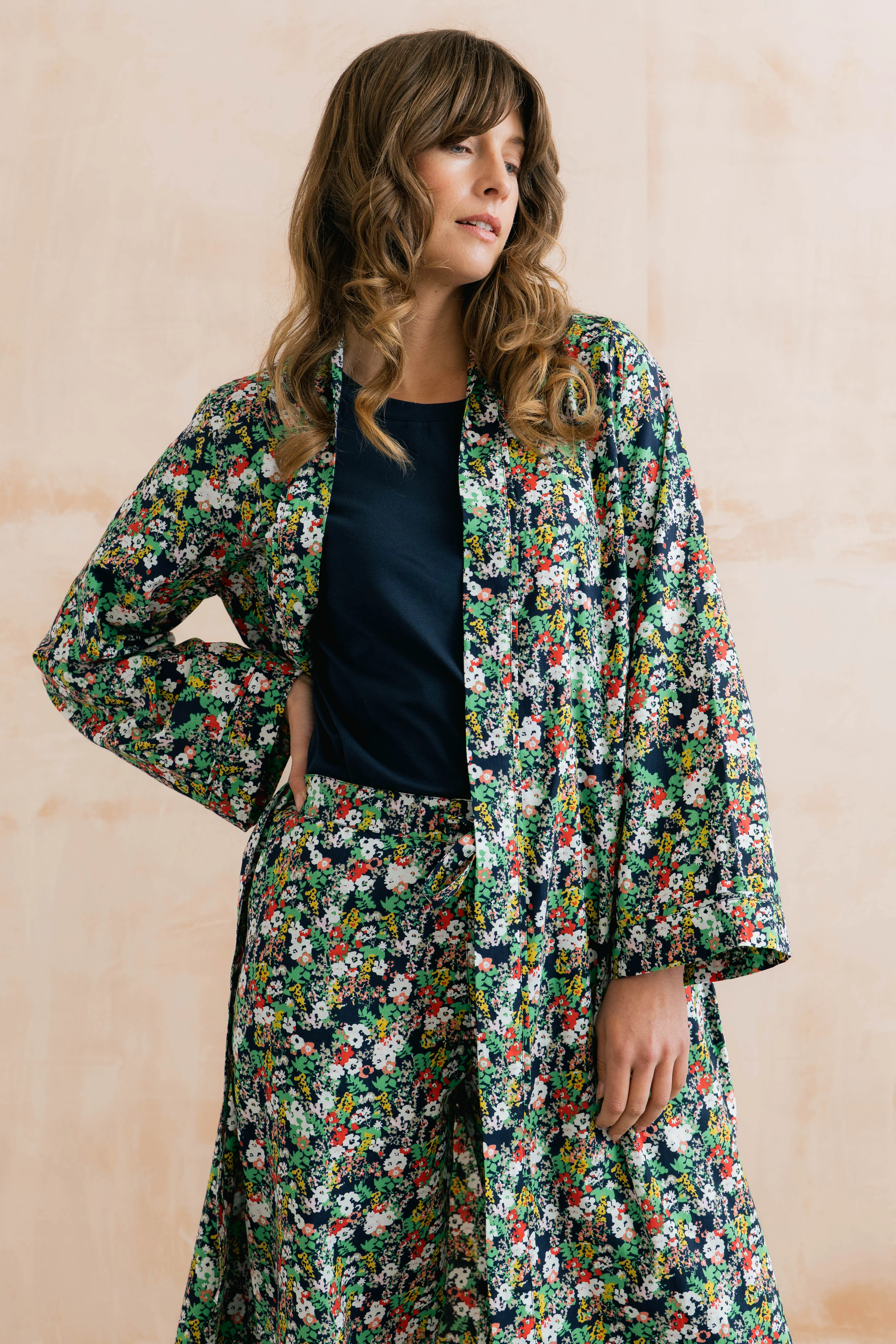 Mayflower Dressing Gown Navy - Image 2