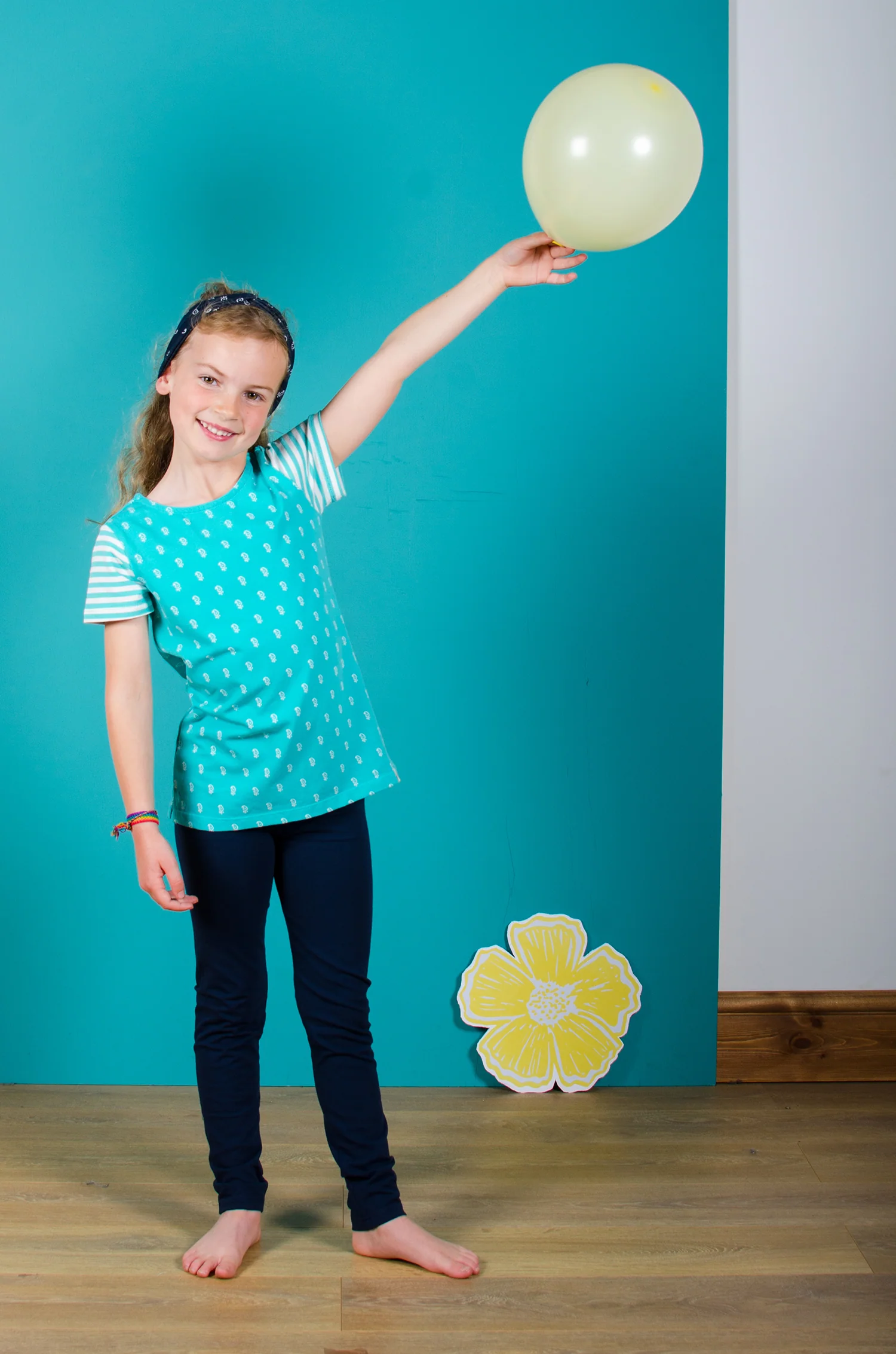 Mix and Match Block Print Geo Green T-Shirt - Image 3