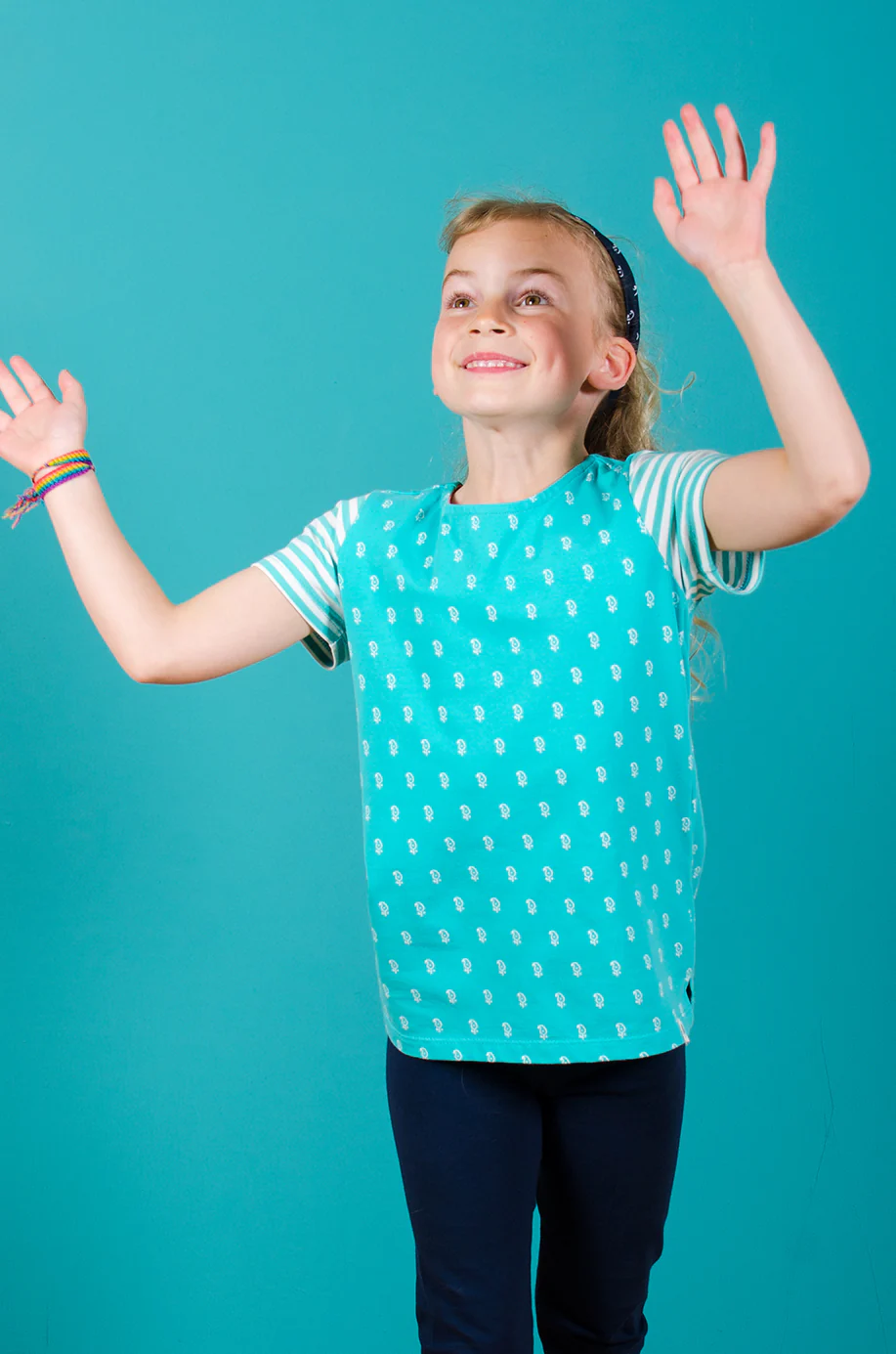 Mix and Match Block Print Geo Green T-Shirt - Image 6