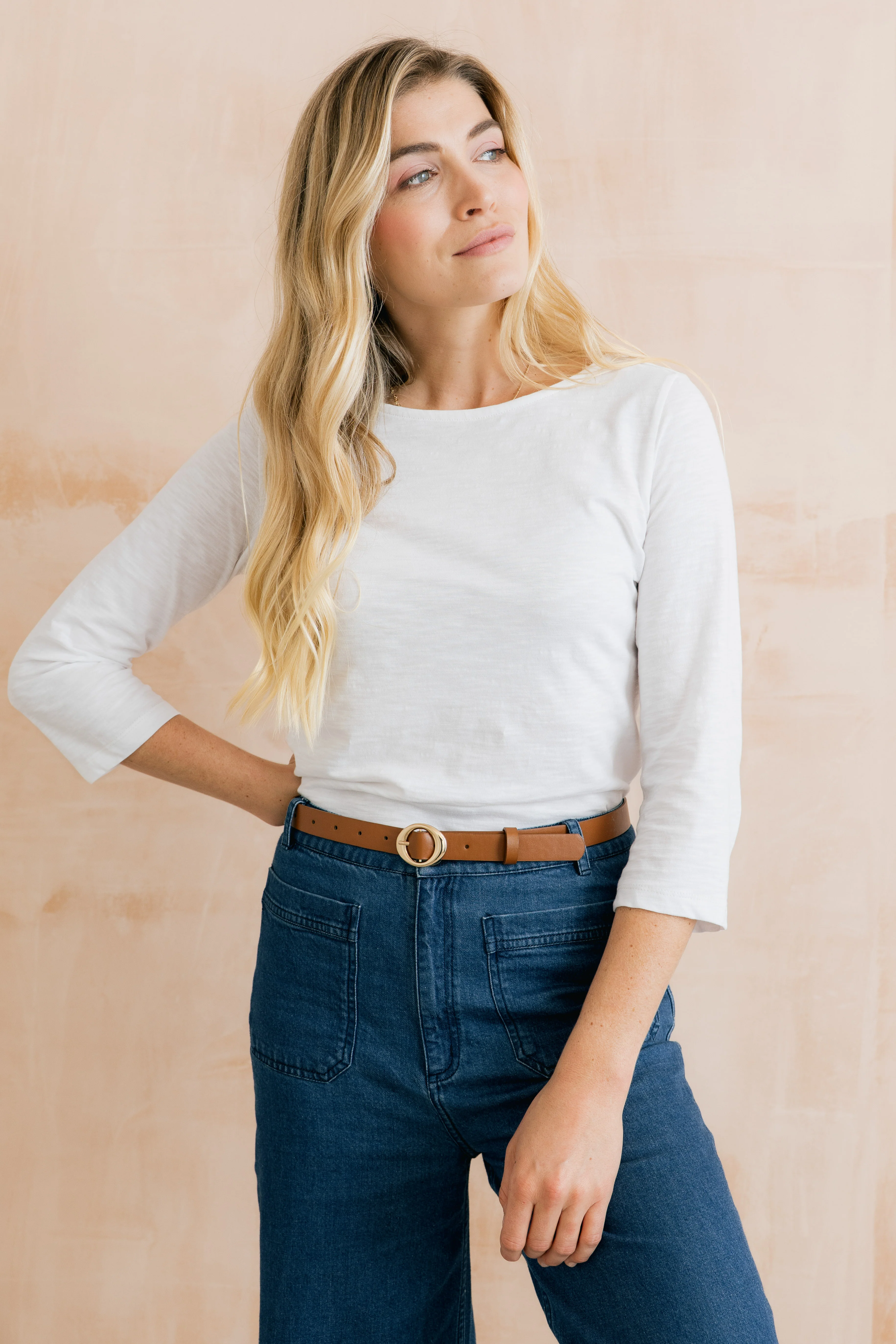 Monica Organic Cotton Jersey Top White - Image 7