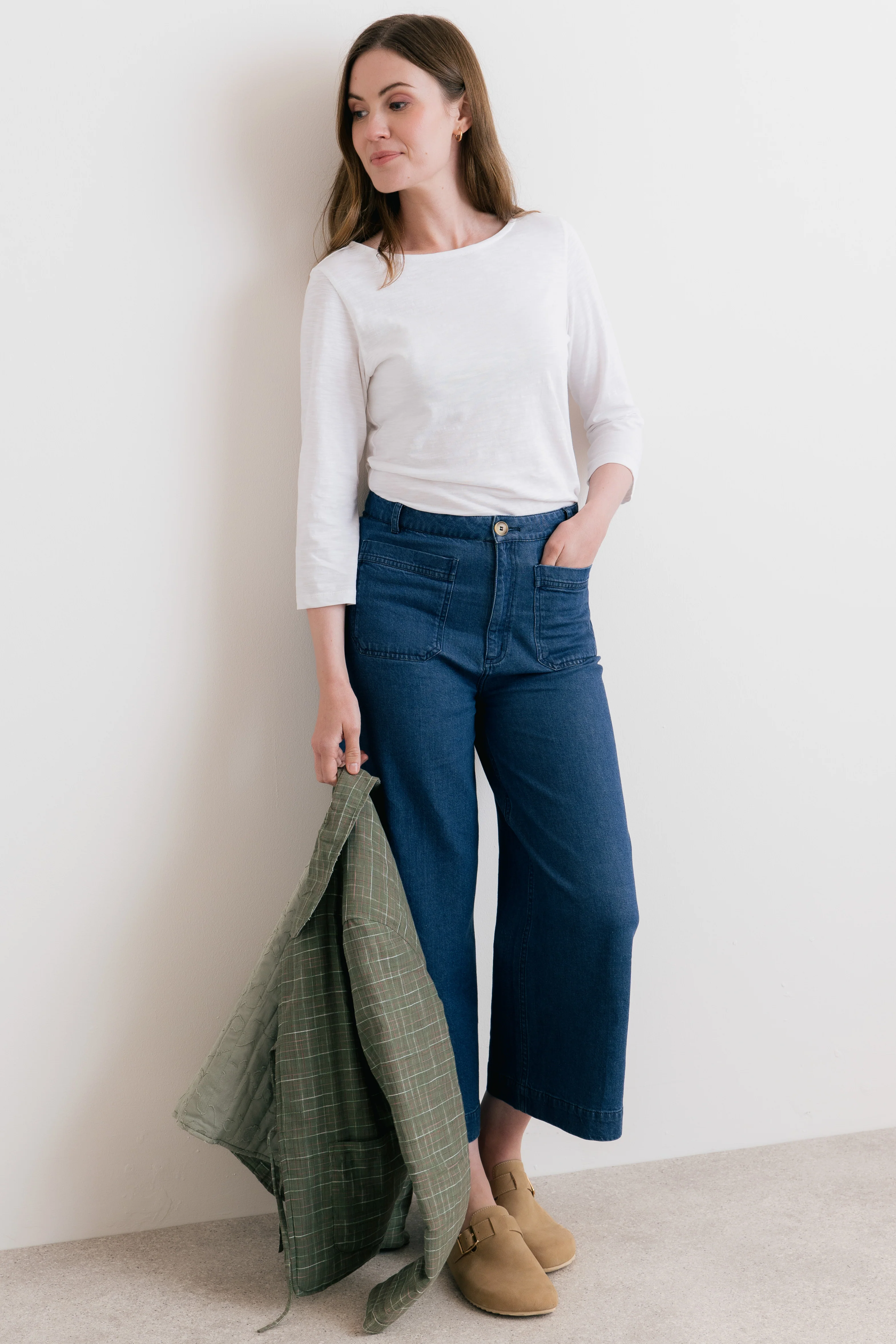 Monica Organic Cotton Jersey Top White - Image 8