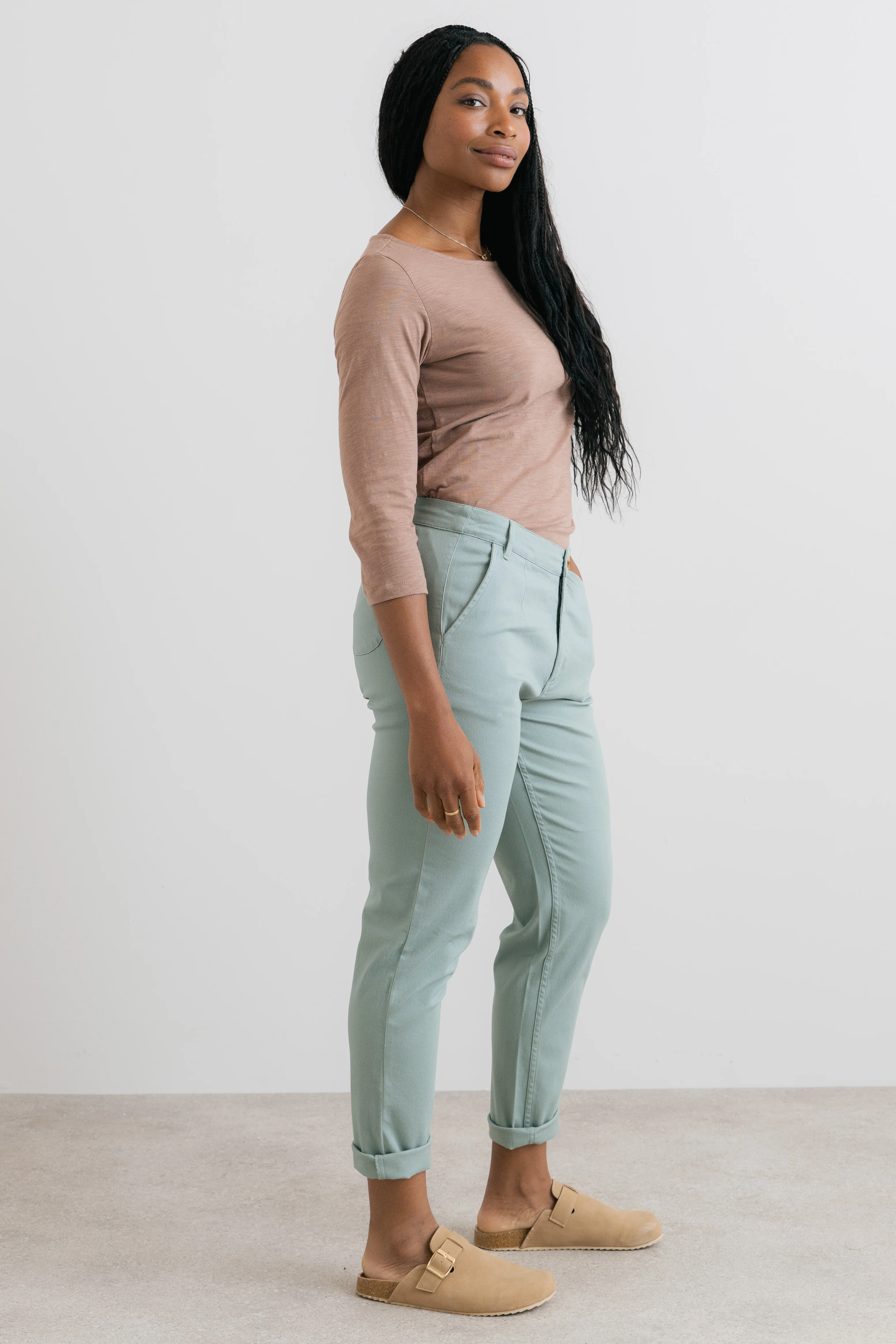 Monica Organic Cotton Jersey Top Mocha - Image 4