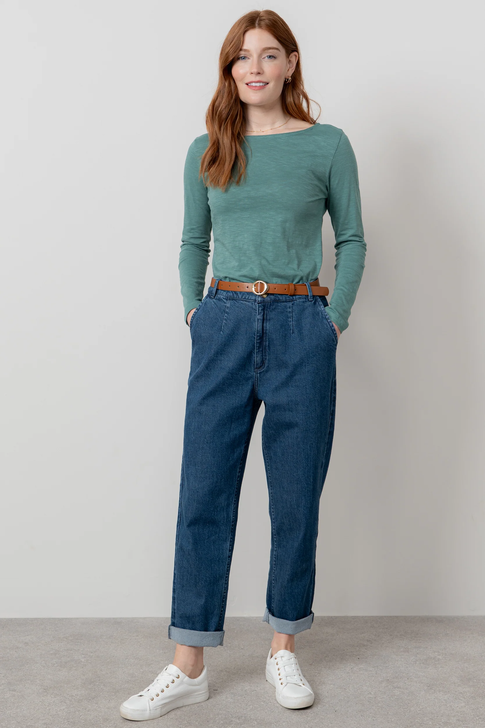 Monica Organic Cotton Jersey Top Sea Mist - Image 5