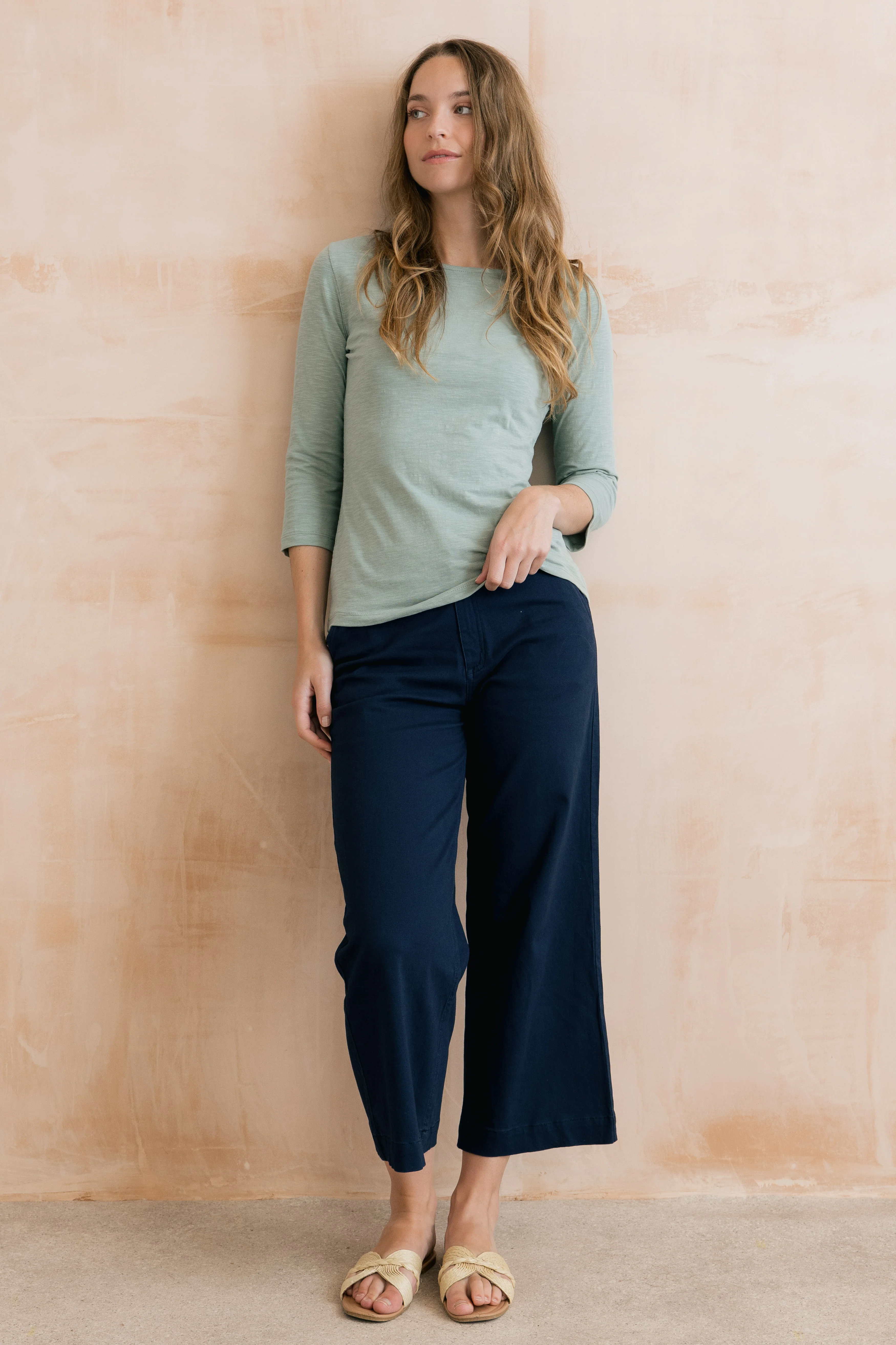 Monica Organic Cotton Jersey Top Silver Sage - Image 7