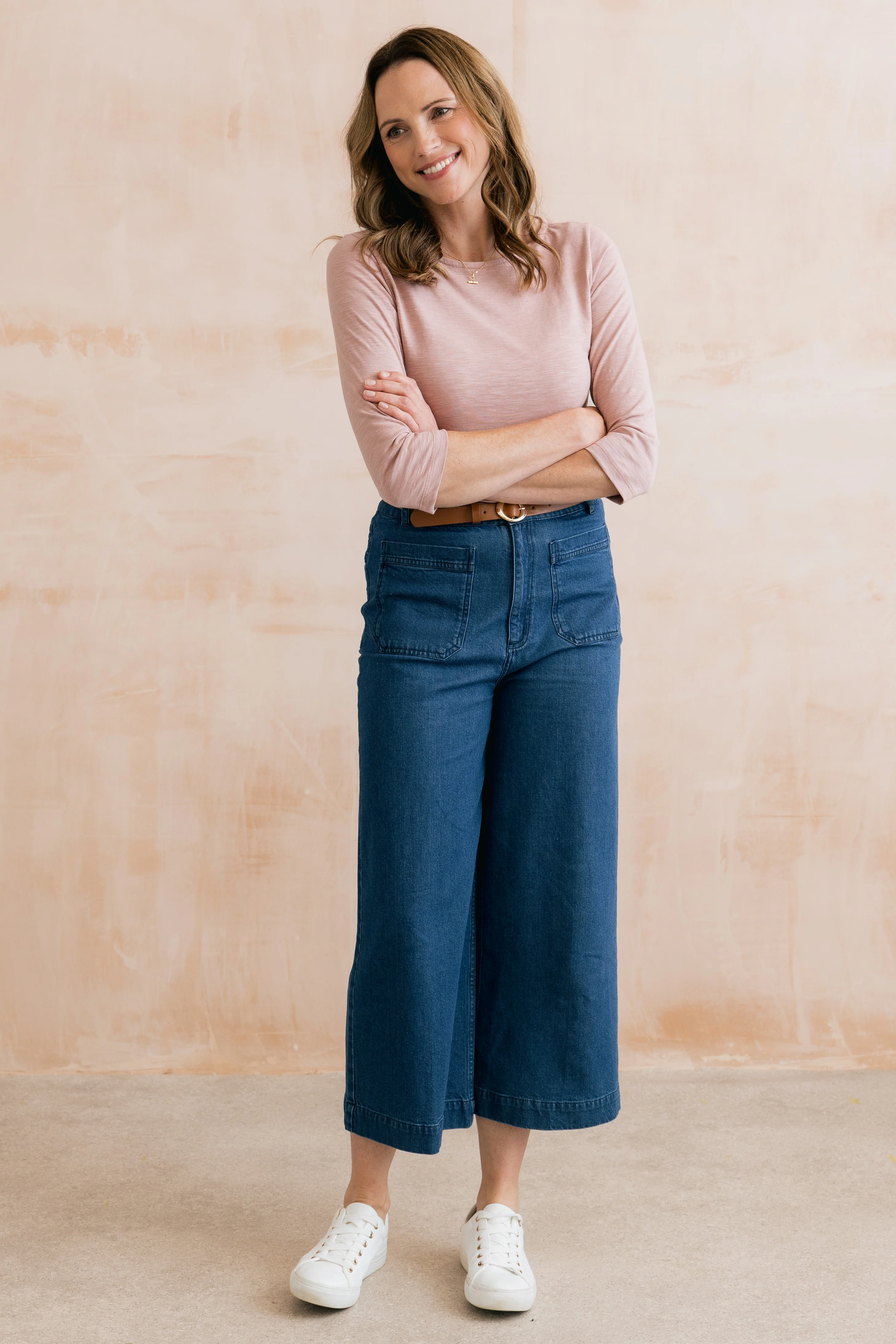Monica Organic Cotton Jersey Top Soft Pink - Image 3