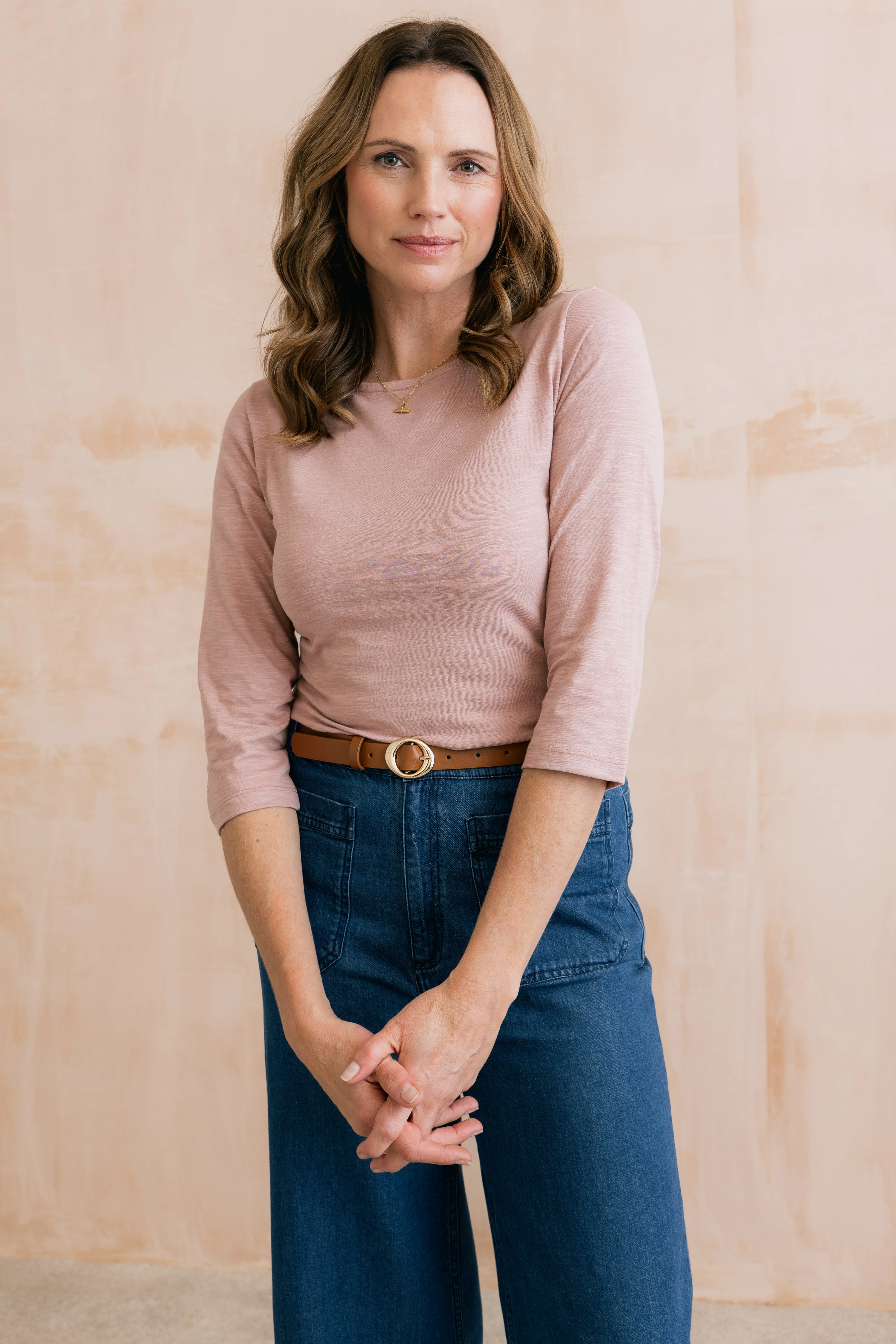 Monica Organic Cotton Jersey Top Soft Pink - Image 5