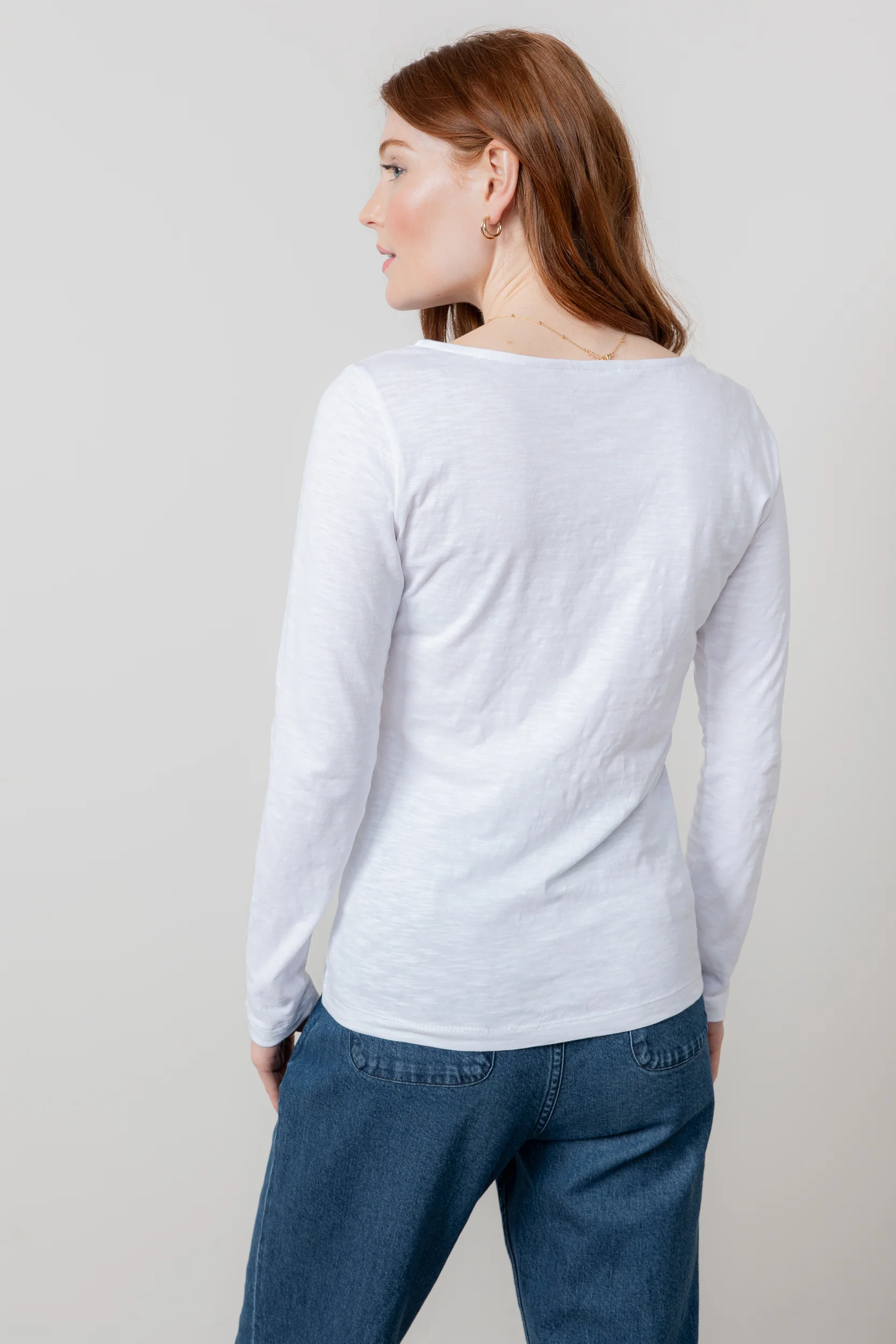 Monica Organic Cotton Jersey Top White - Image 4