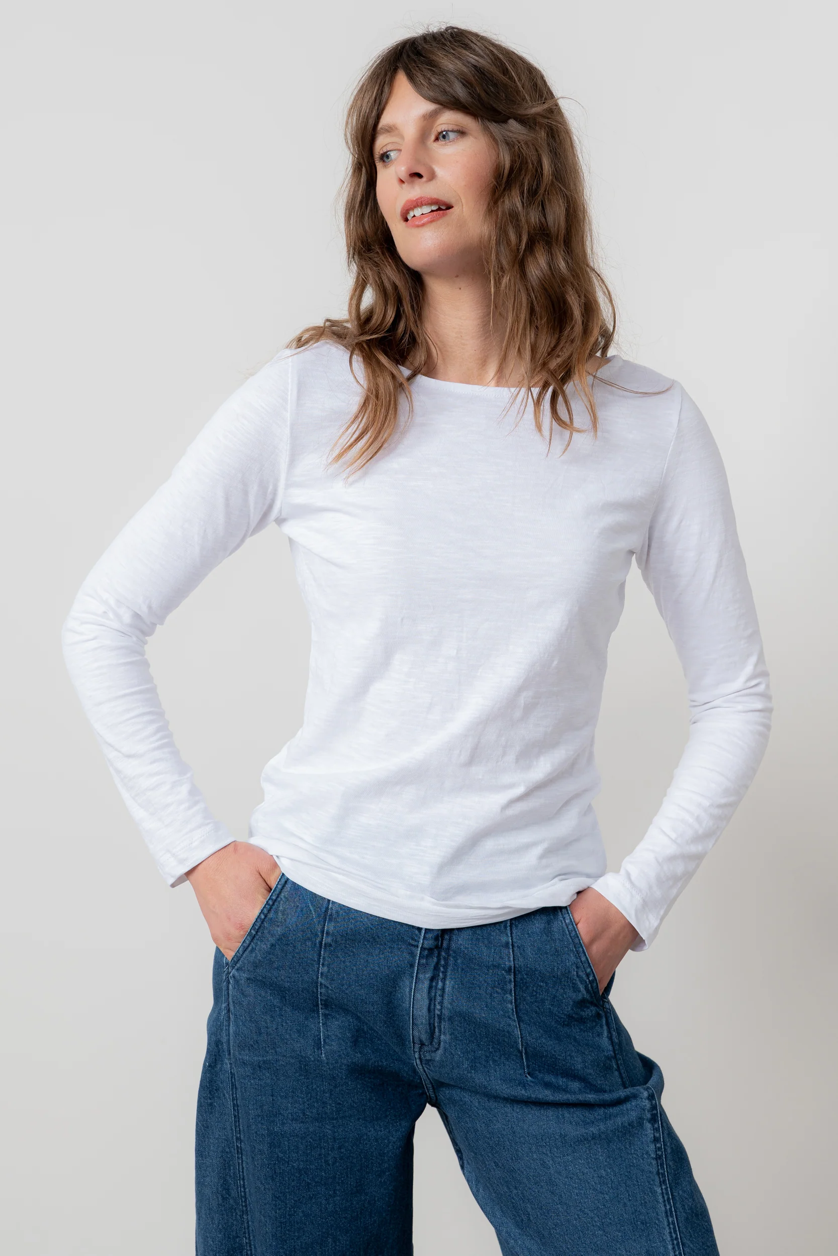 Monica Organic Cotton Jersey Top White - Image 6