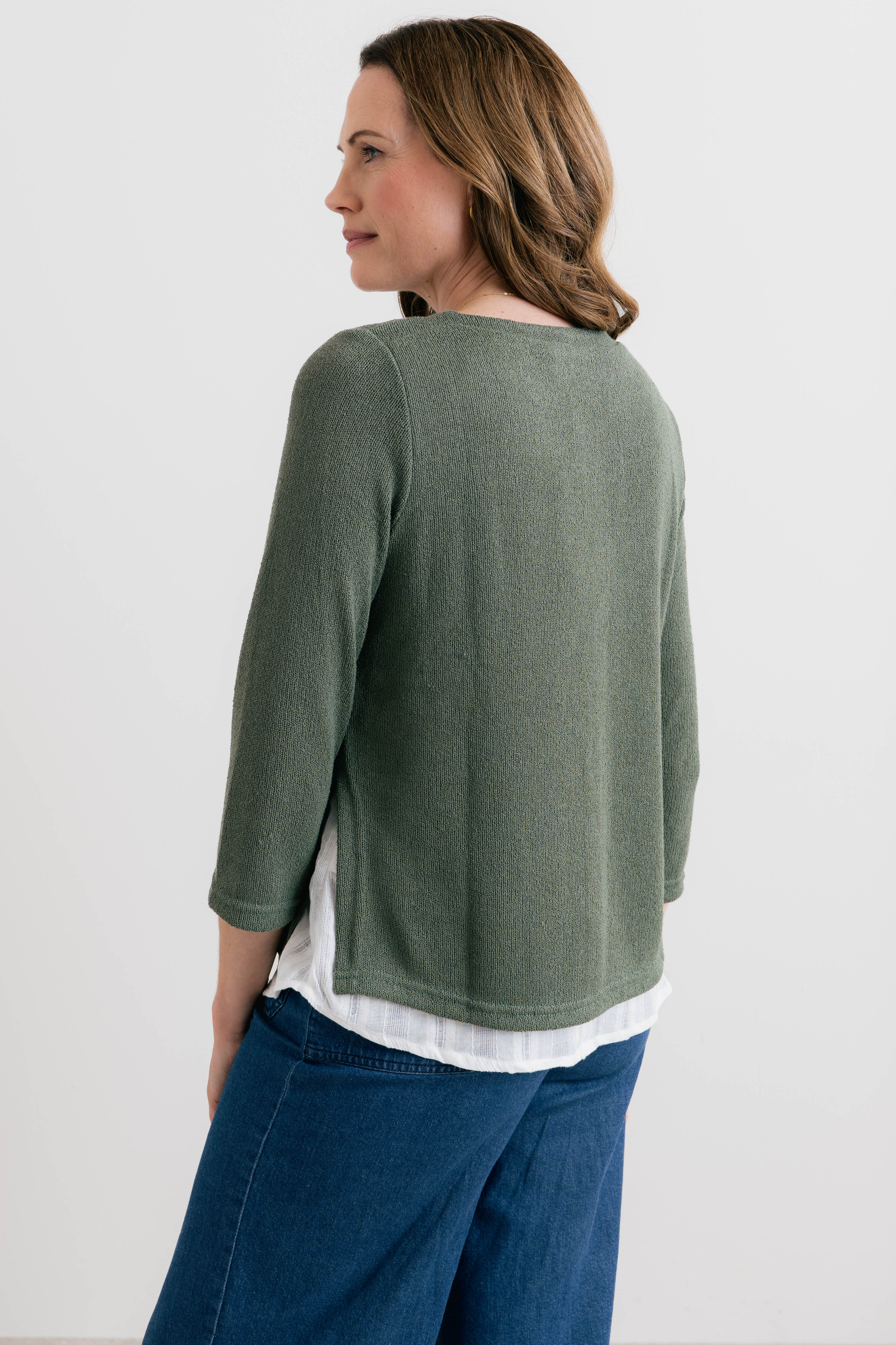 Olive Shirt Jumper Laurel Green - Image 4